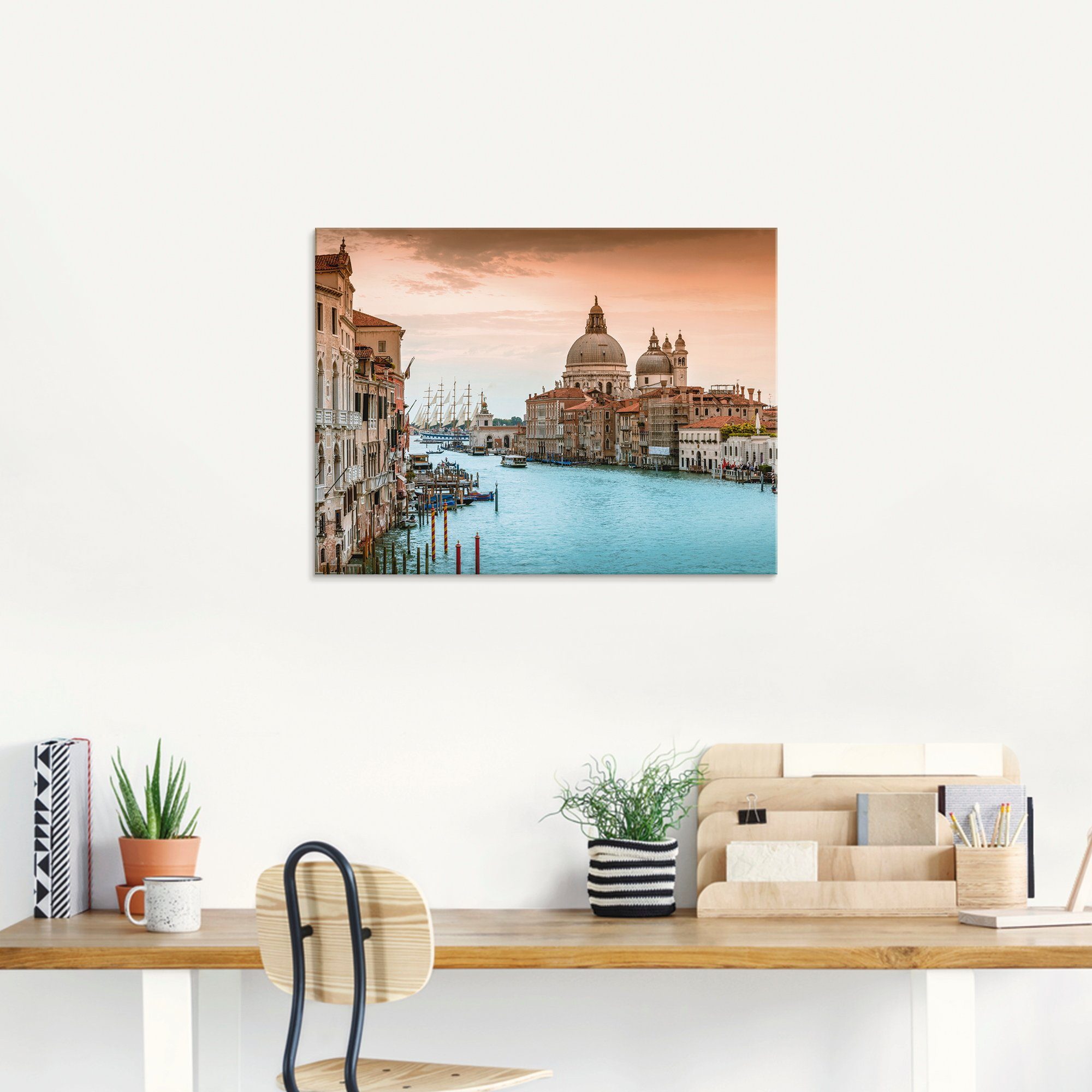 Venedig Glasbild St), Artland in verschiedenen I, Grande Canal (1 Größen Italien