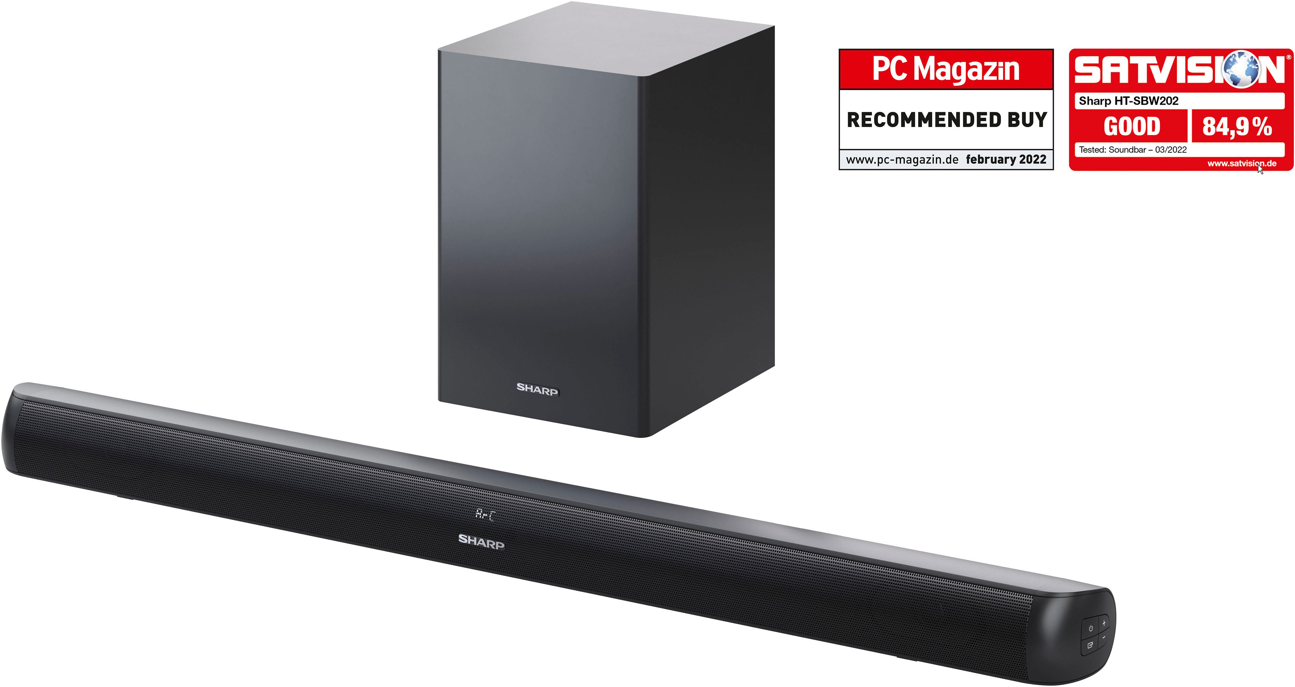 Sharp HT-SBW202 Soundbar 2.1 (A2DP Bluetooth, AVRCP Bluetooth, Bluetooth)