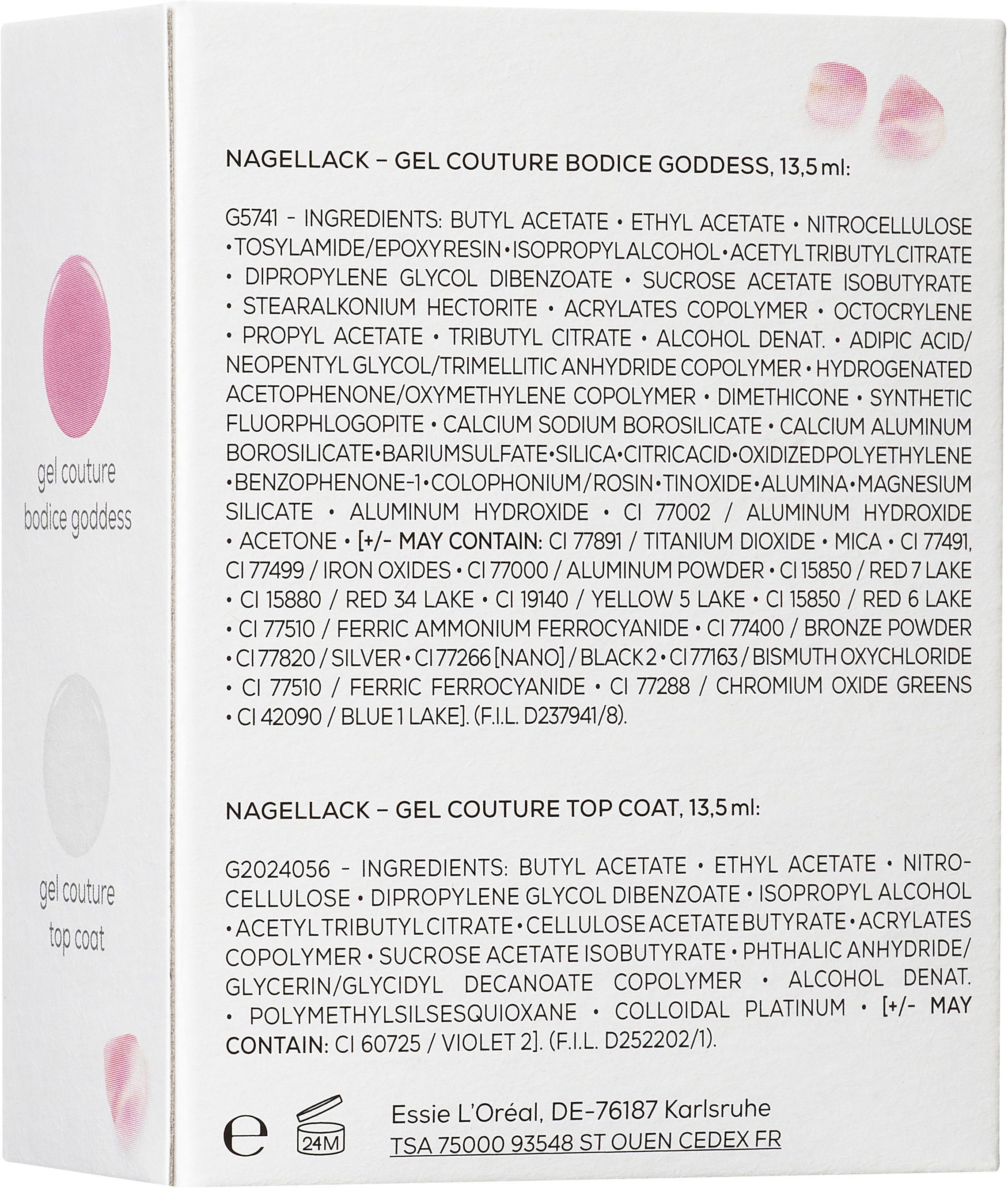 essie Nagellack-Set Nagellack couture Routine gel Set