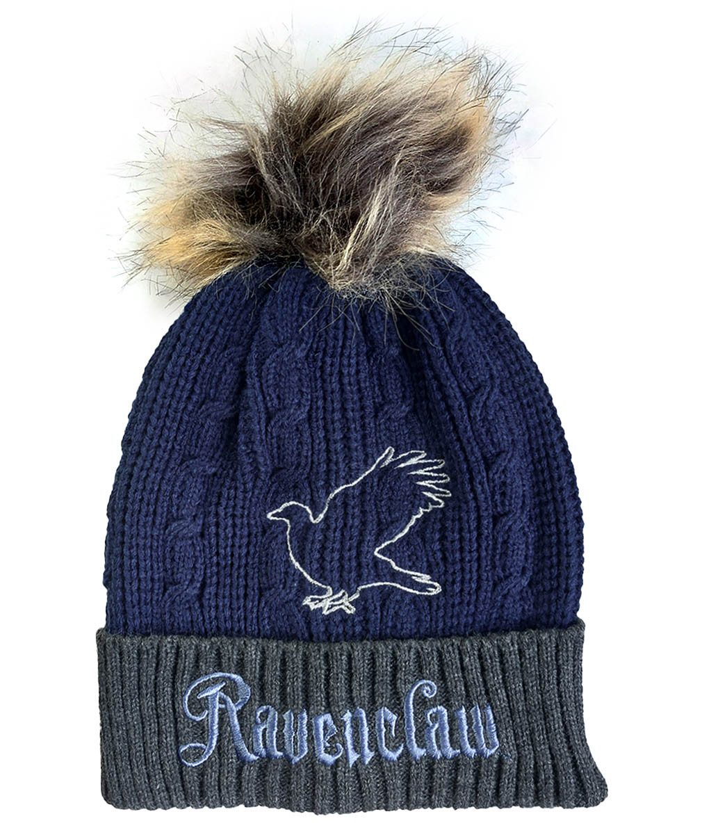 Harry Potter Bommelmütze Ravenclaw House Fur Pom Beanie Strickmütze Bommelmütze