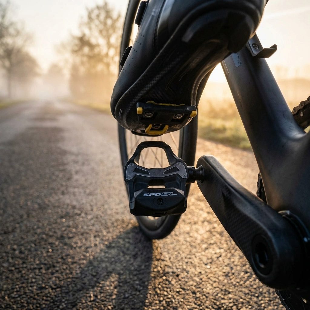 Shimano Klickpedale SHIMANO Pedal PD-R550 SPD-SL Pedal - Klickpedal für Rennrad mit einsei