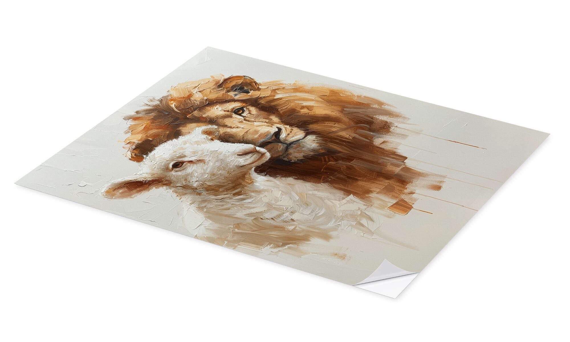 Posterlounge Wandbild Löwe und Lamm, DejaReve, günstig online kaufen