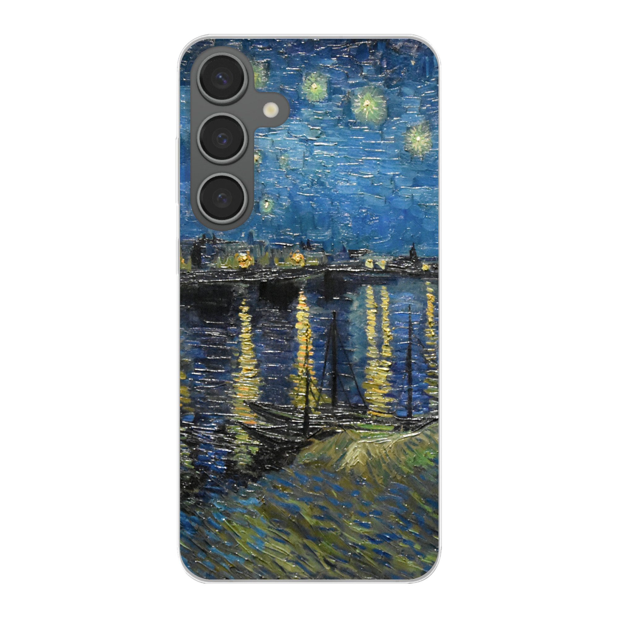 MuchoWow Handyhülle für Samsung Galaxy S24 Plus Sternennacht über der Rhone - Van Gogh - K, Phone Case, Silikon, Schutzhülle Dünn