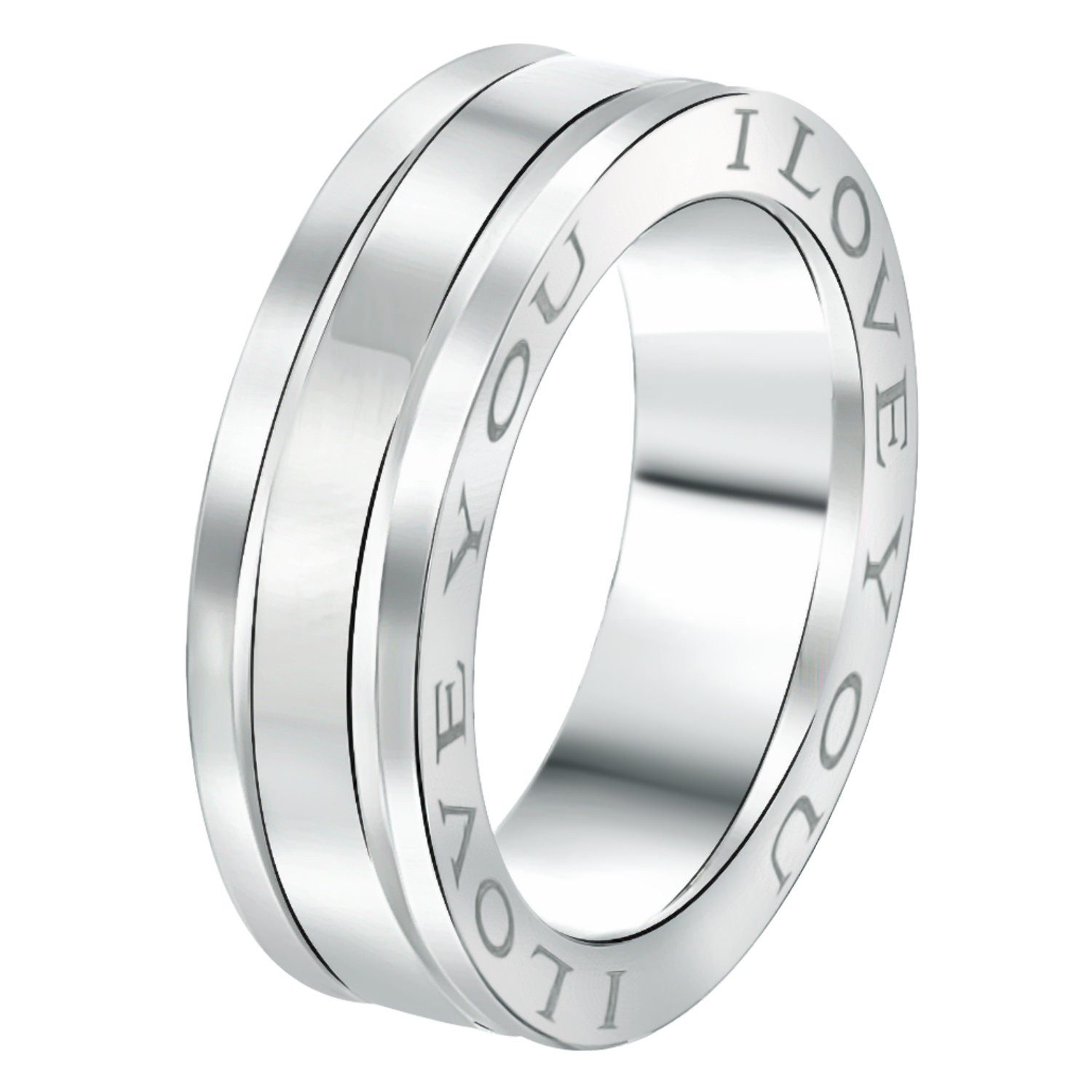 Partnerring Freundschaftsring - Stahl - Silber - Herren