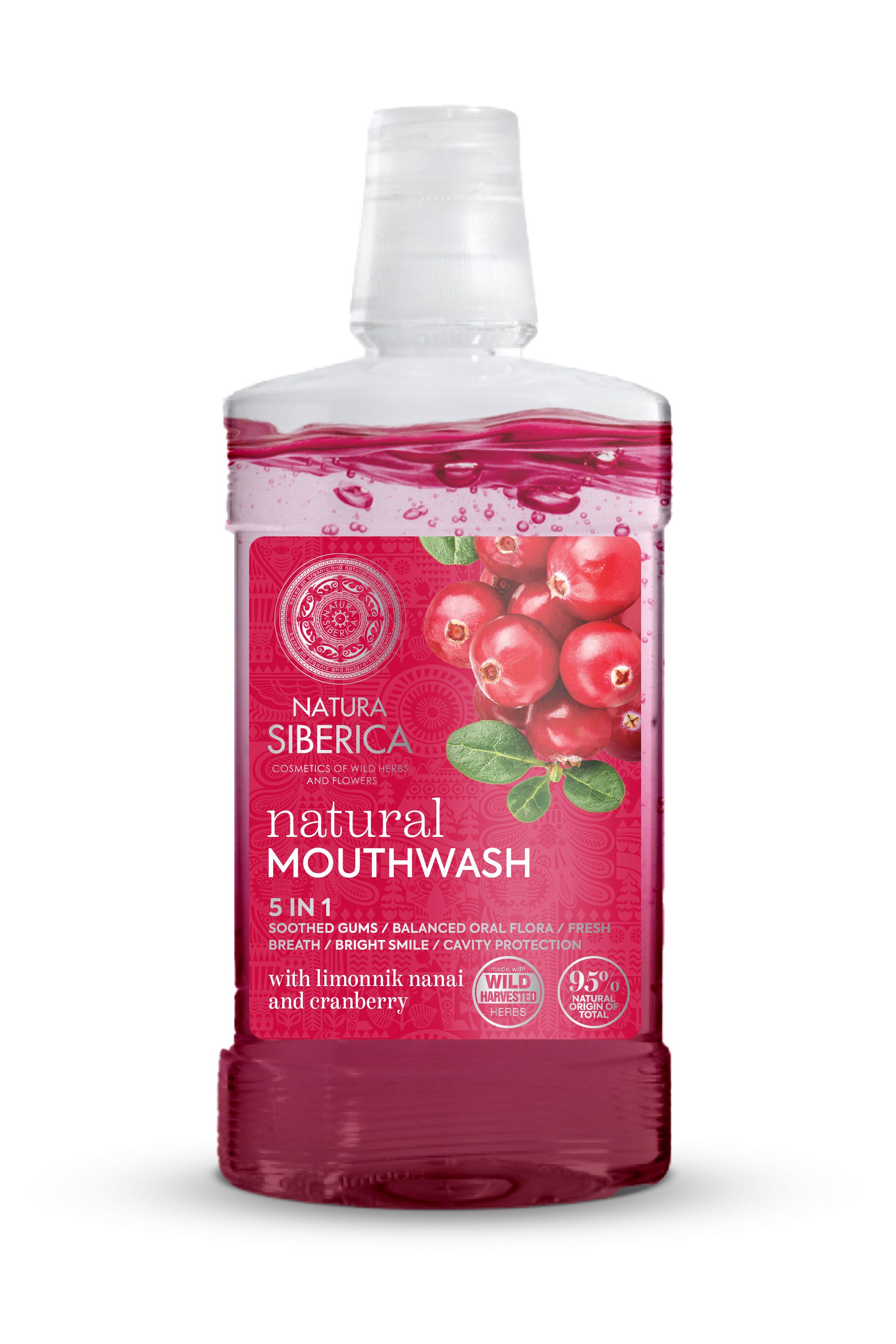 Natura Siberica Mundspülung Natural Mouthwash with LIMONNIK NANAI and CRANBERRY