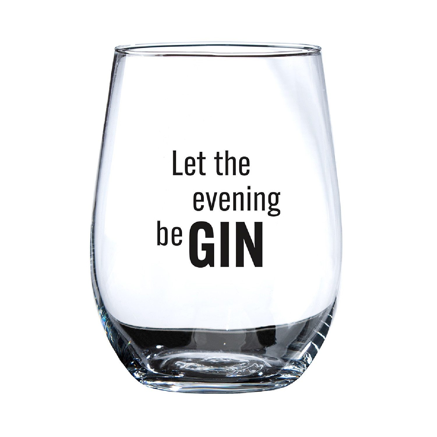 GILDE Glas Ginglas „Let the evening beGIN“ rund 62517, Glas