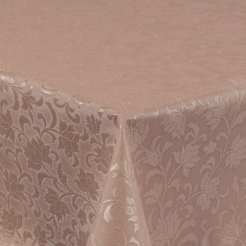 laro Tischdecke Wachstuch-Tischdecken Abwaschbar Rosa geprägt Blumen rechteckig