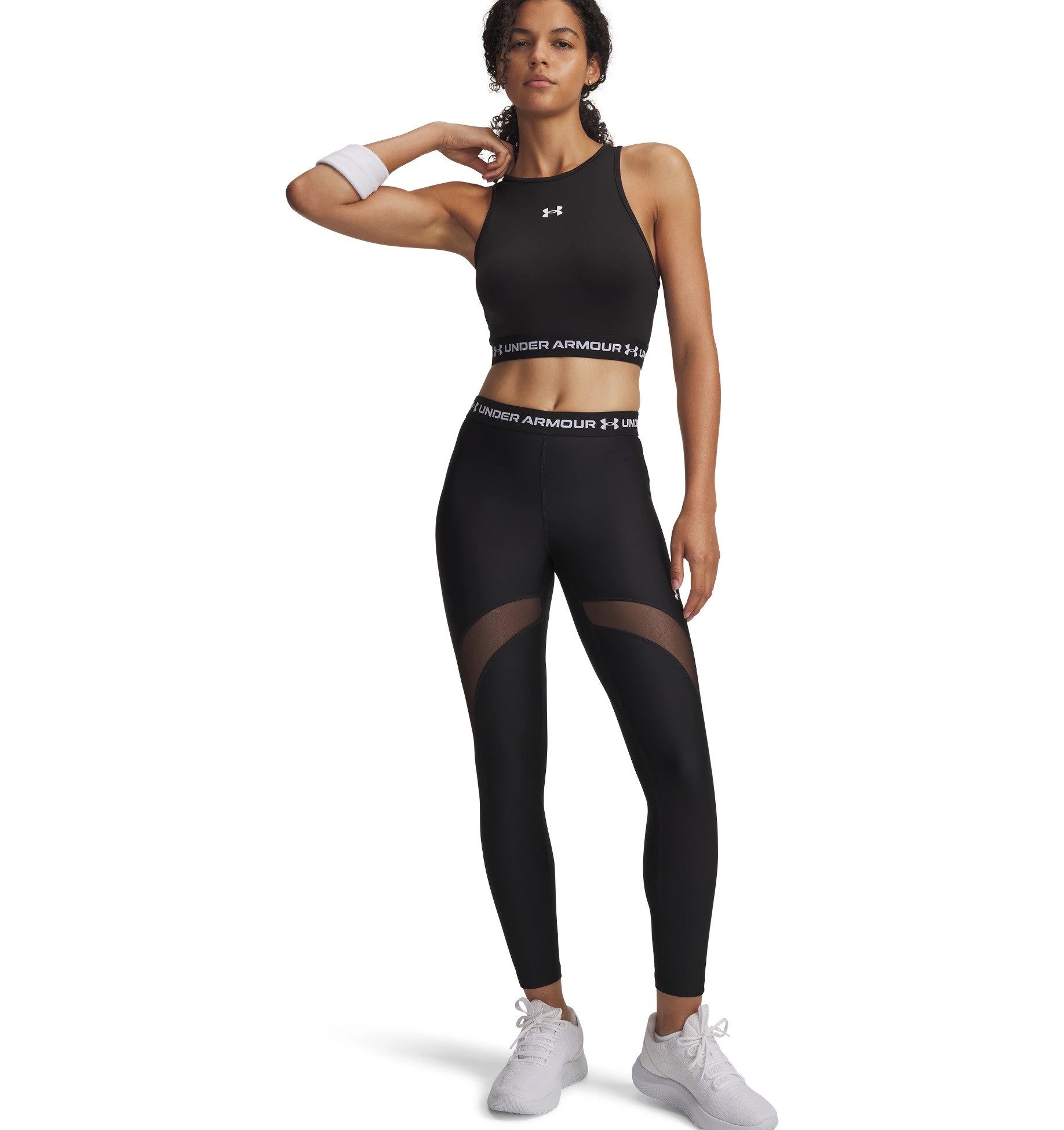 Under Armour® Trainingstights HEATGEAR MESH LEGGING sportlicher Stil, für Sportmode, mit Elasthan-Anteil