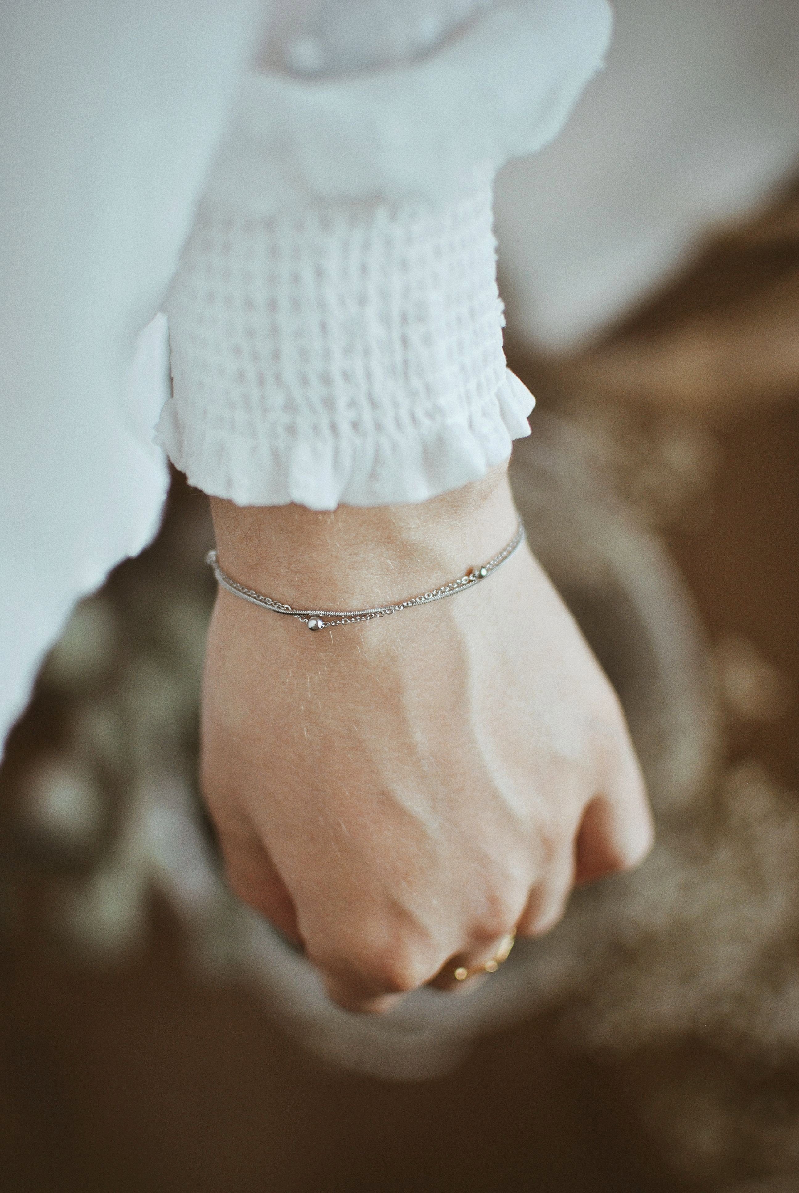 Hey Happiness Edelstahlarmband Damen Layer Kugeln, Kettchen 18K Gold Roségo günstig online kaufen