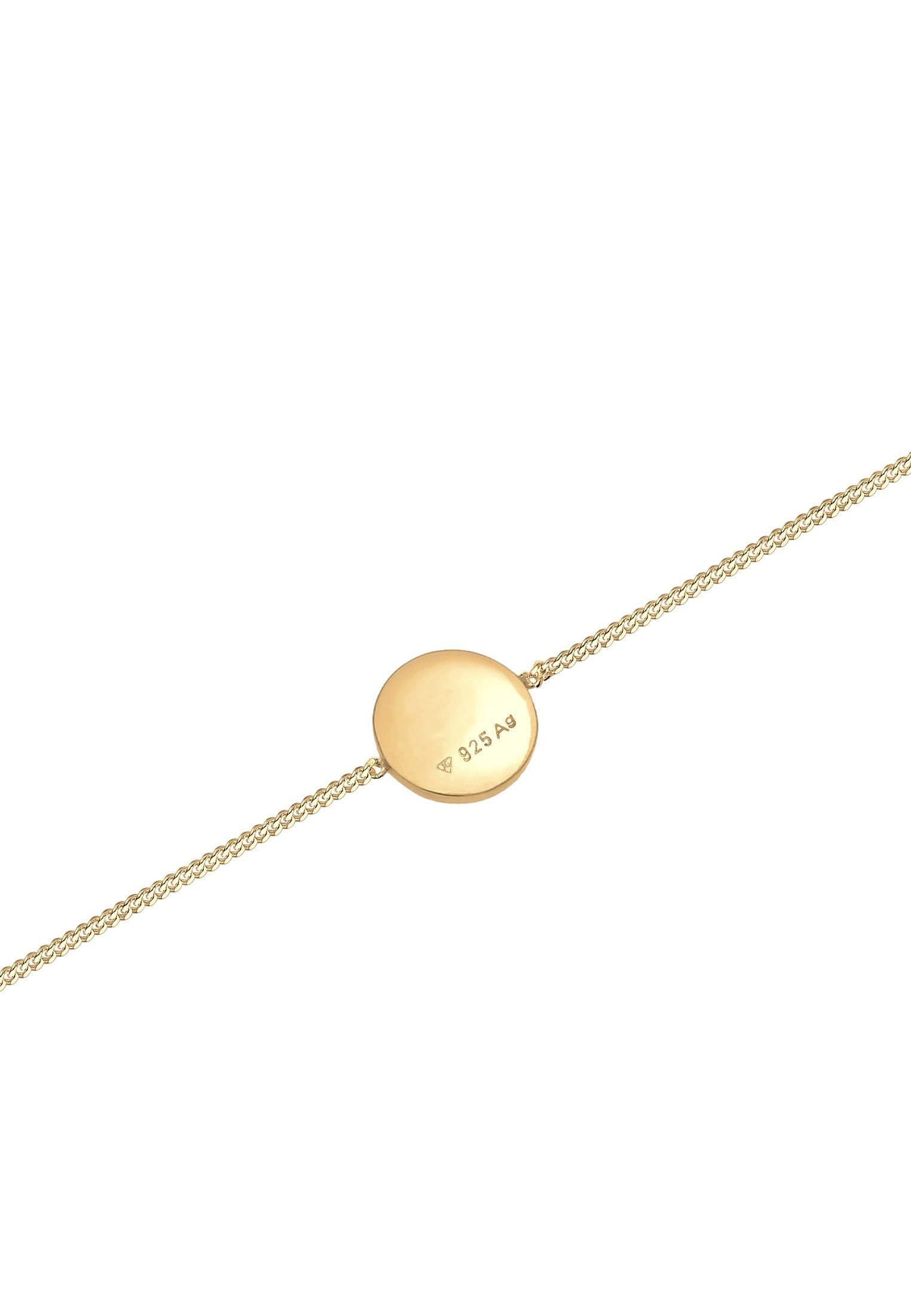 Elli Armband Glanz Gold 925 Plättchen Kreis Geo Basic Geo Silber