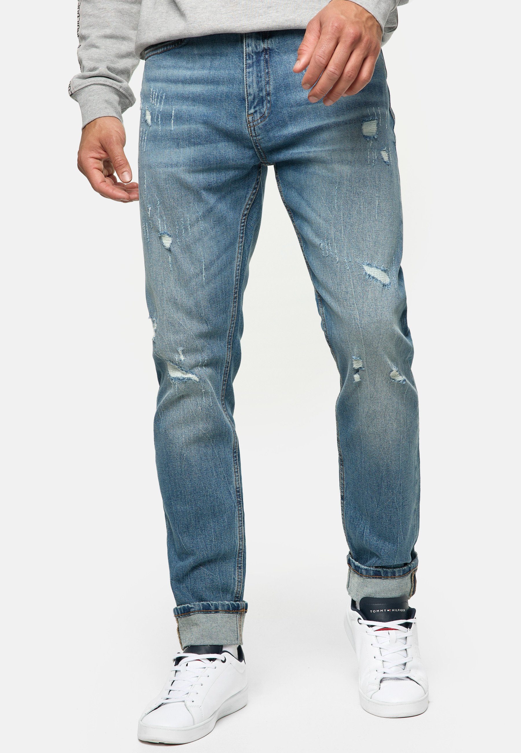 Indicode Regular-fit-Jeans Herren INSmalinos Jeanshose Hose Herrenhose Styl günstig online kaufen