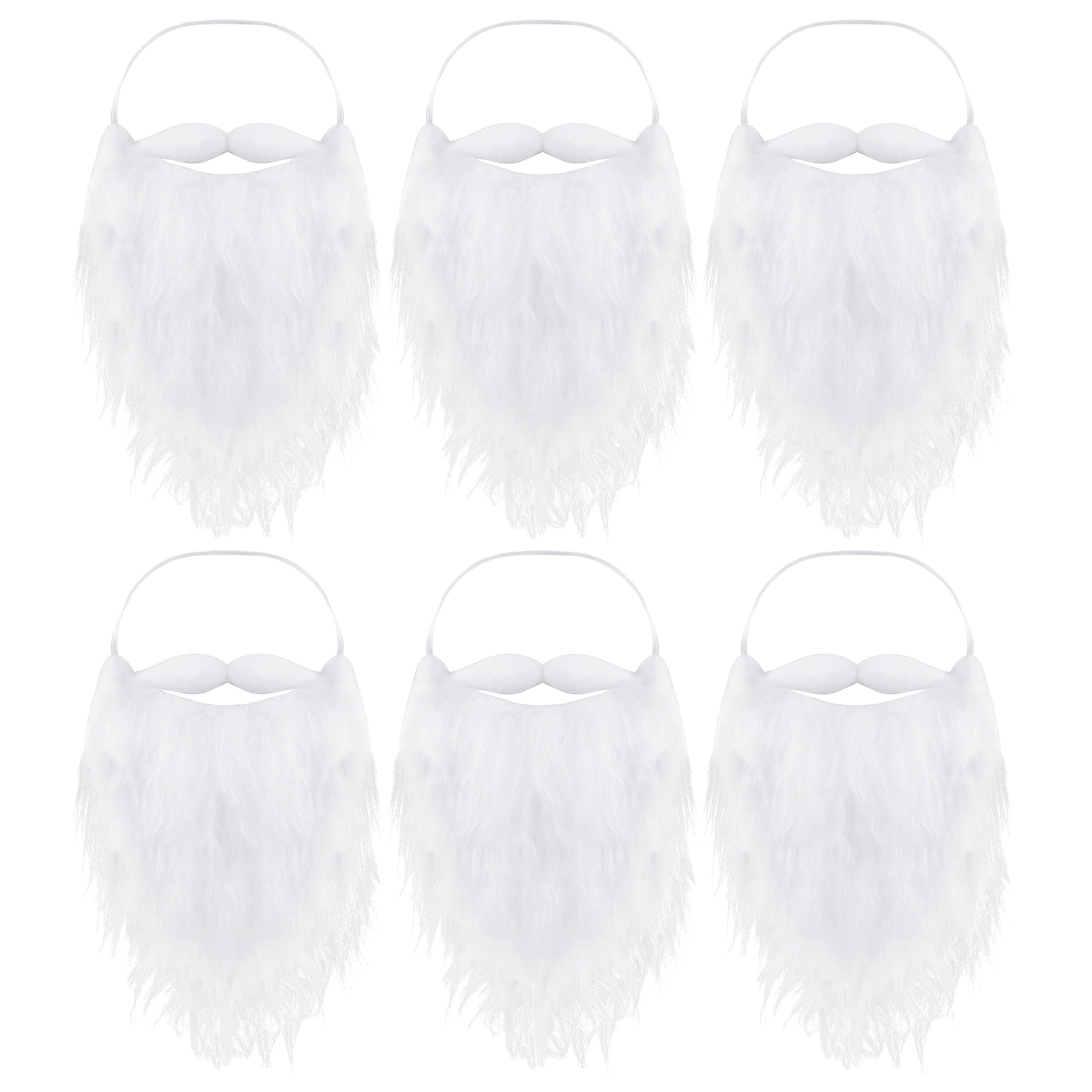 Kostüm-Perücke 6x Nikolausbart - Weihnachtsmannbart - als Santa Claus Nikolauskostüm