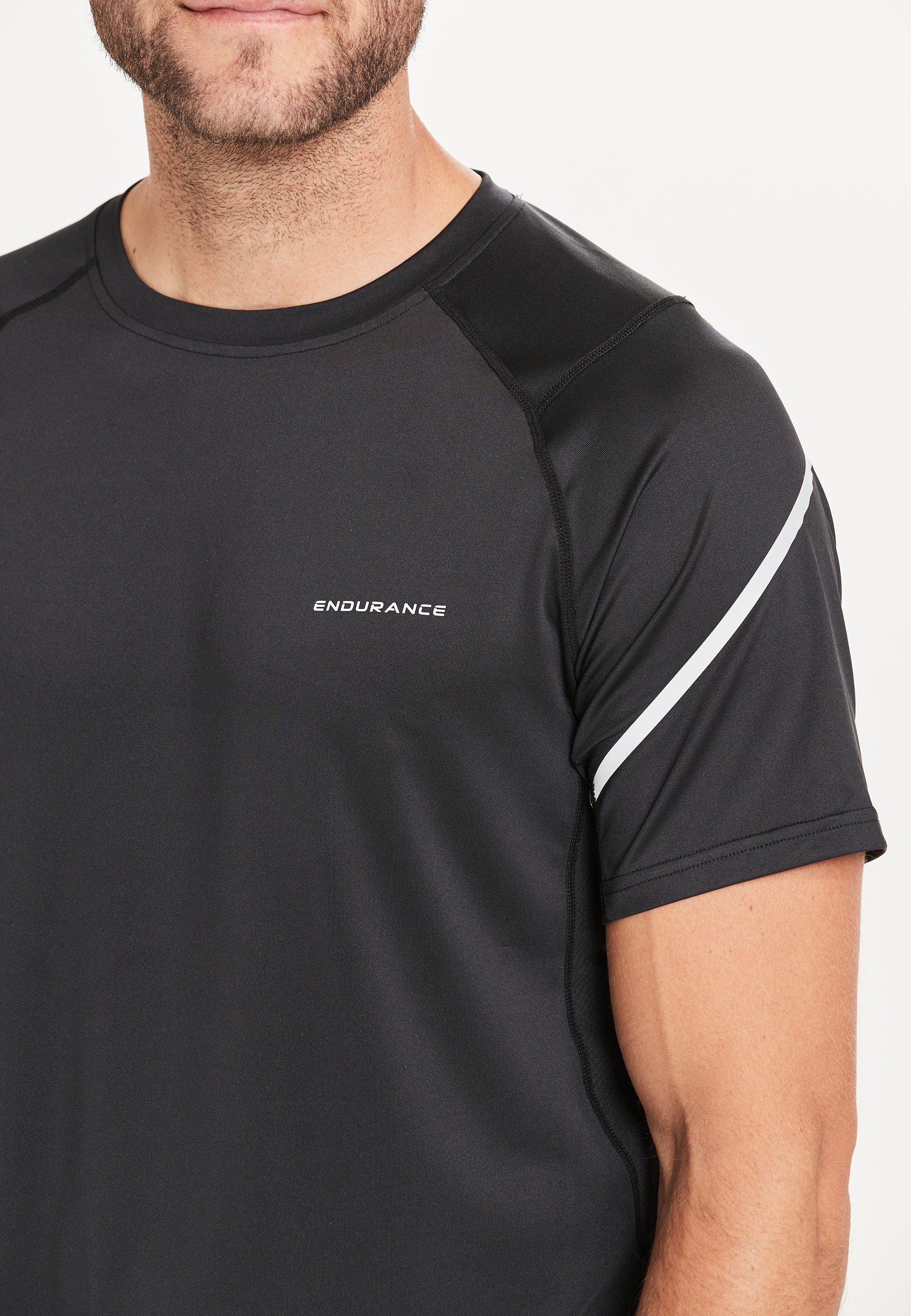 Funktionsstretch (1-tlg) ENDURANCE Bruks Funktionsshirt schnelltrocknendem aus schwarz