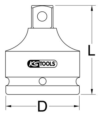 KS Tools Sechskant-Bit, 1/2" KraftStecknuss Innensechskant, kurz, 14 mm