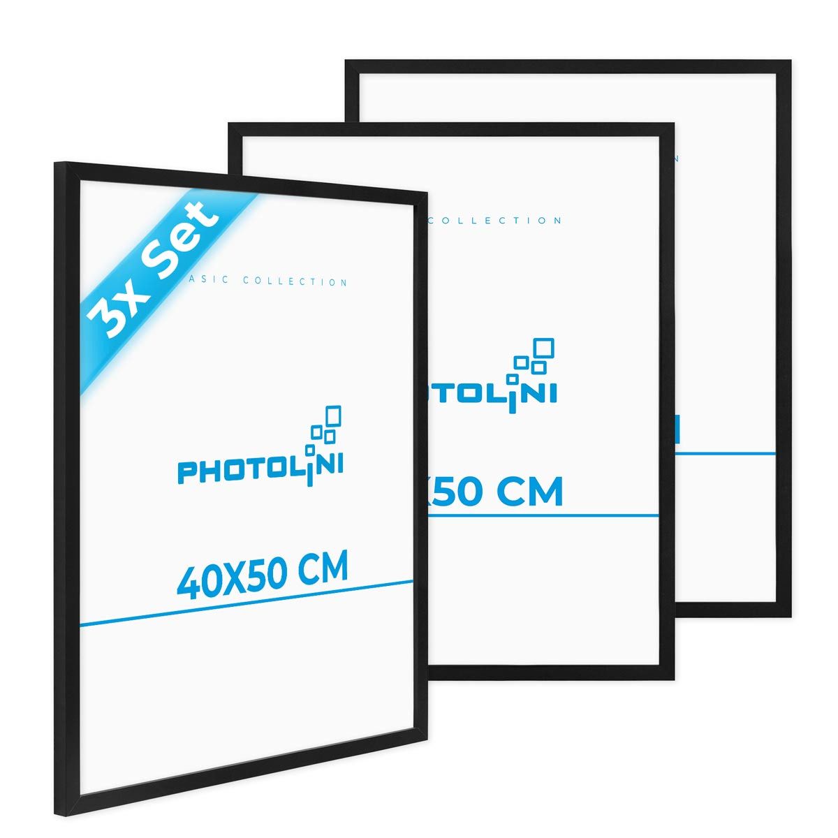 PHOTOLINI Bilderrahmen 3er Set, stabiles MDF-Holz, mit Acrylglas, extra Zub günstig online kaufen