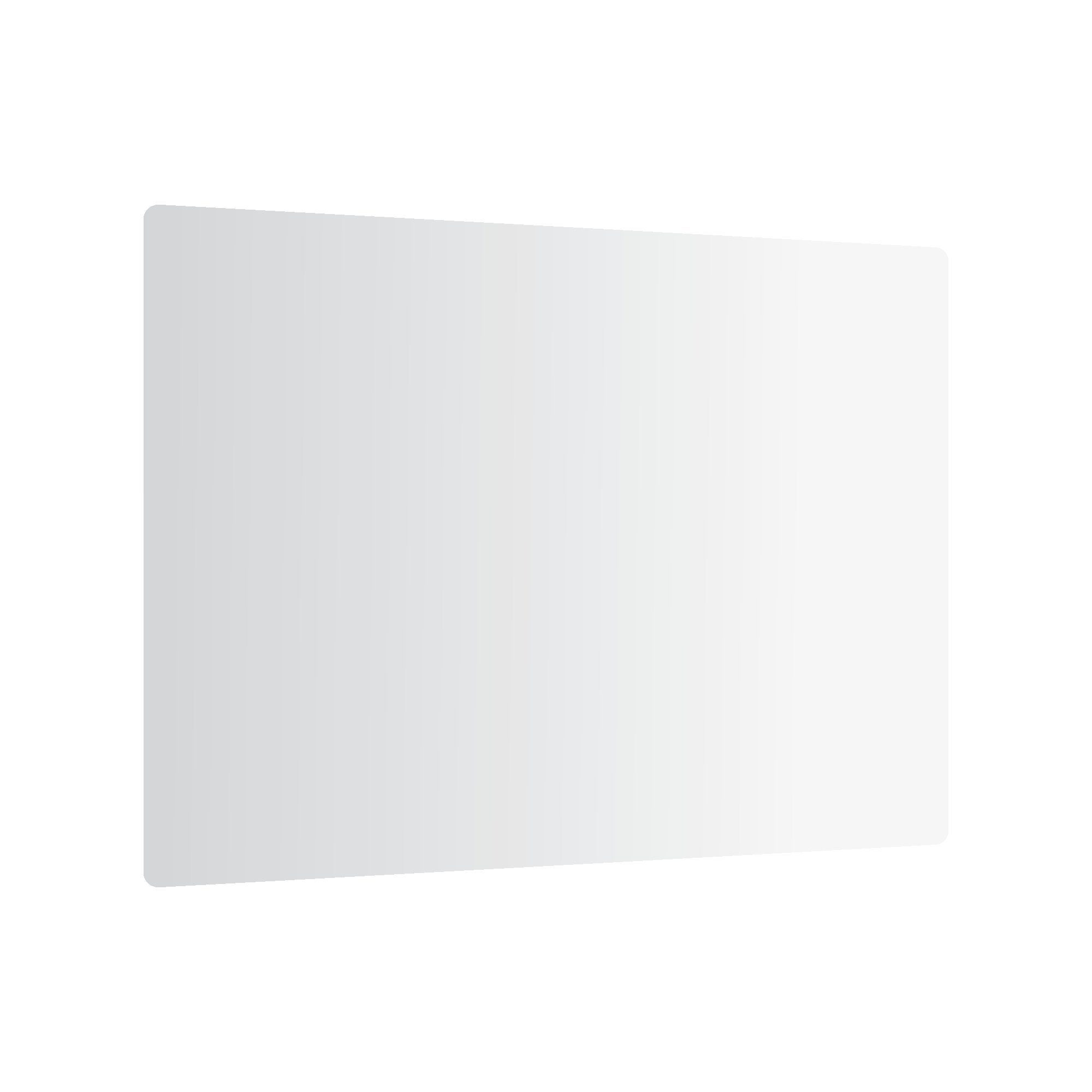 ALLboards Schneidebrett Glas Herdabdeckplatte Schneidebrett 52×60 cm Arbeitsplatte Super White