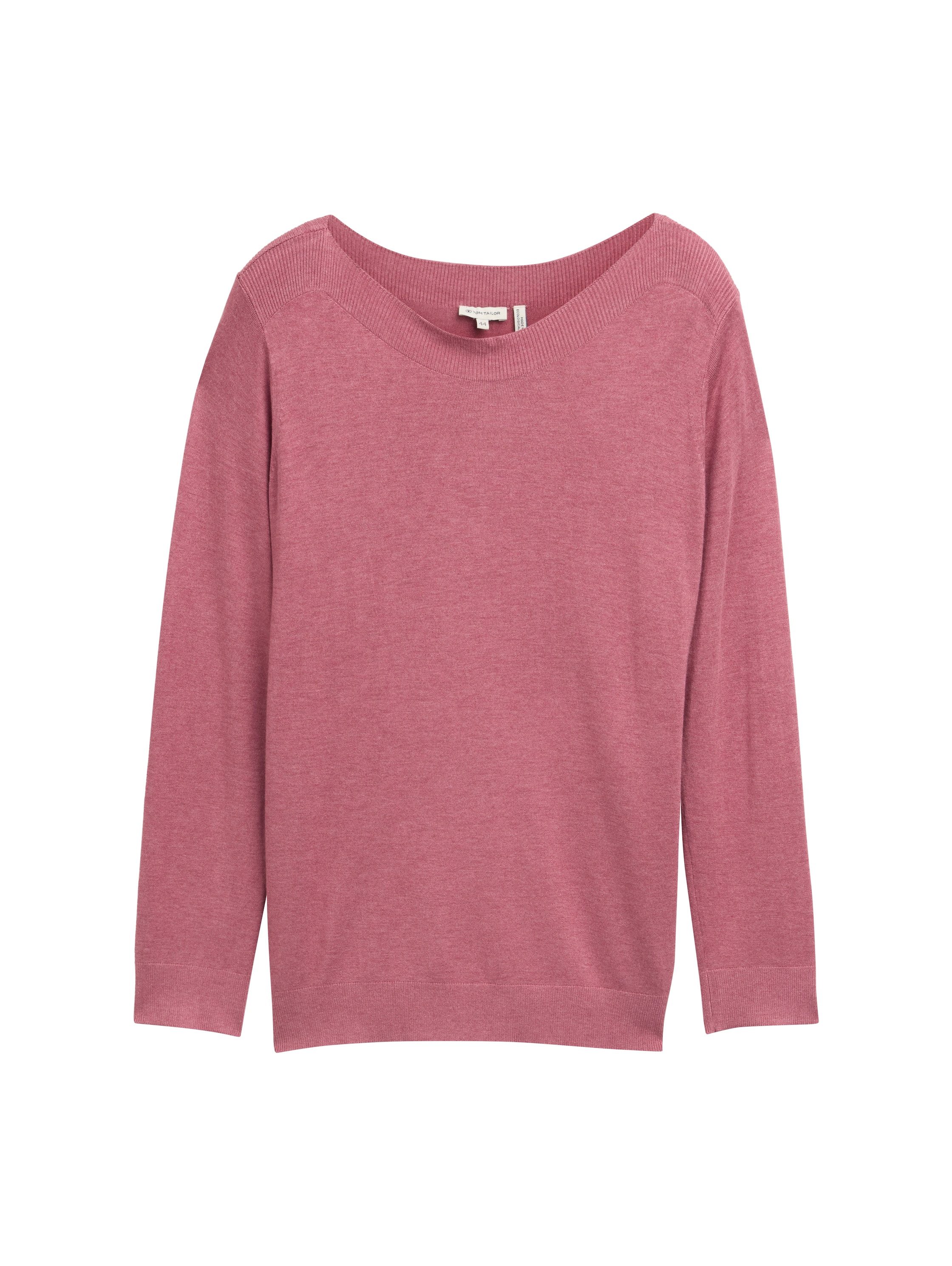 TOM TAILOR PLUS Strickpullover mit U-Boot Ausschnitt