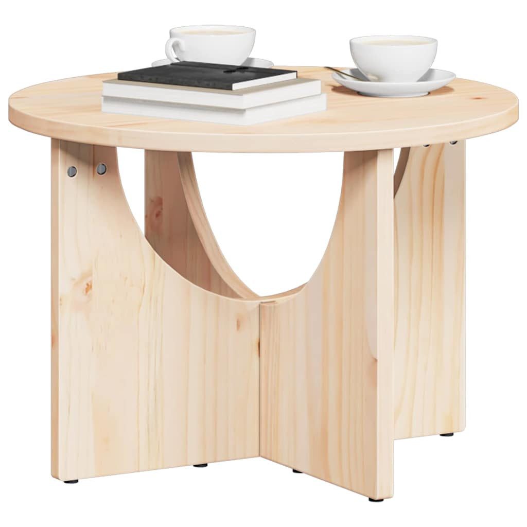 vidaXL Couchtisch Couchtisch Natur 50 x 50 x 35 cm Massivholz Kiefer (1-St)