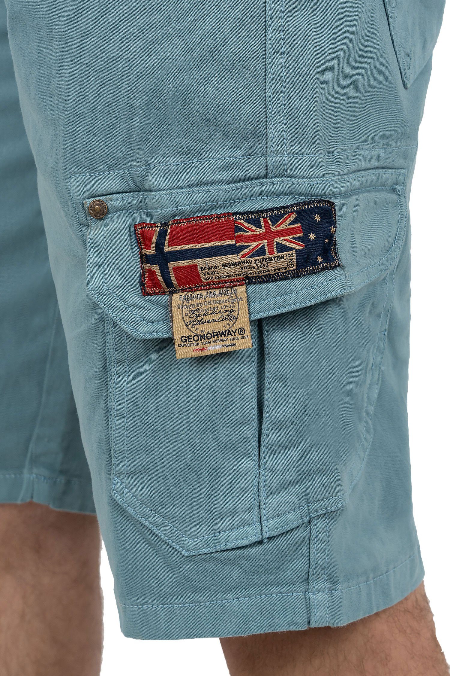 Geo Norway Hose bapalaga Style himmelblau im Shorts Men Cargo (1-tlg) Kurze Casual