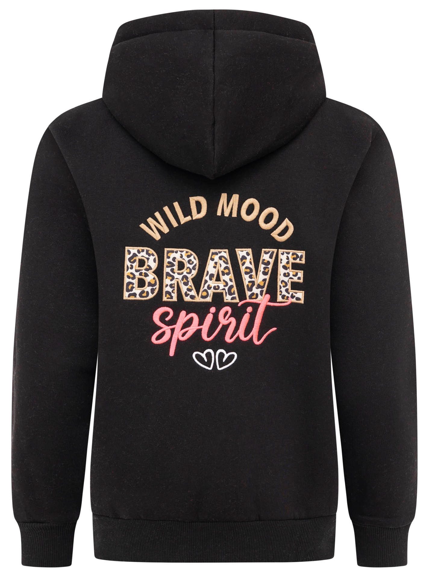 Zwillingsherz Kapuzensweatjacke Zwillingsherz Hoodiejacke "Brave Spirit" günstig online kaufen