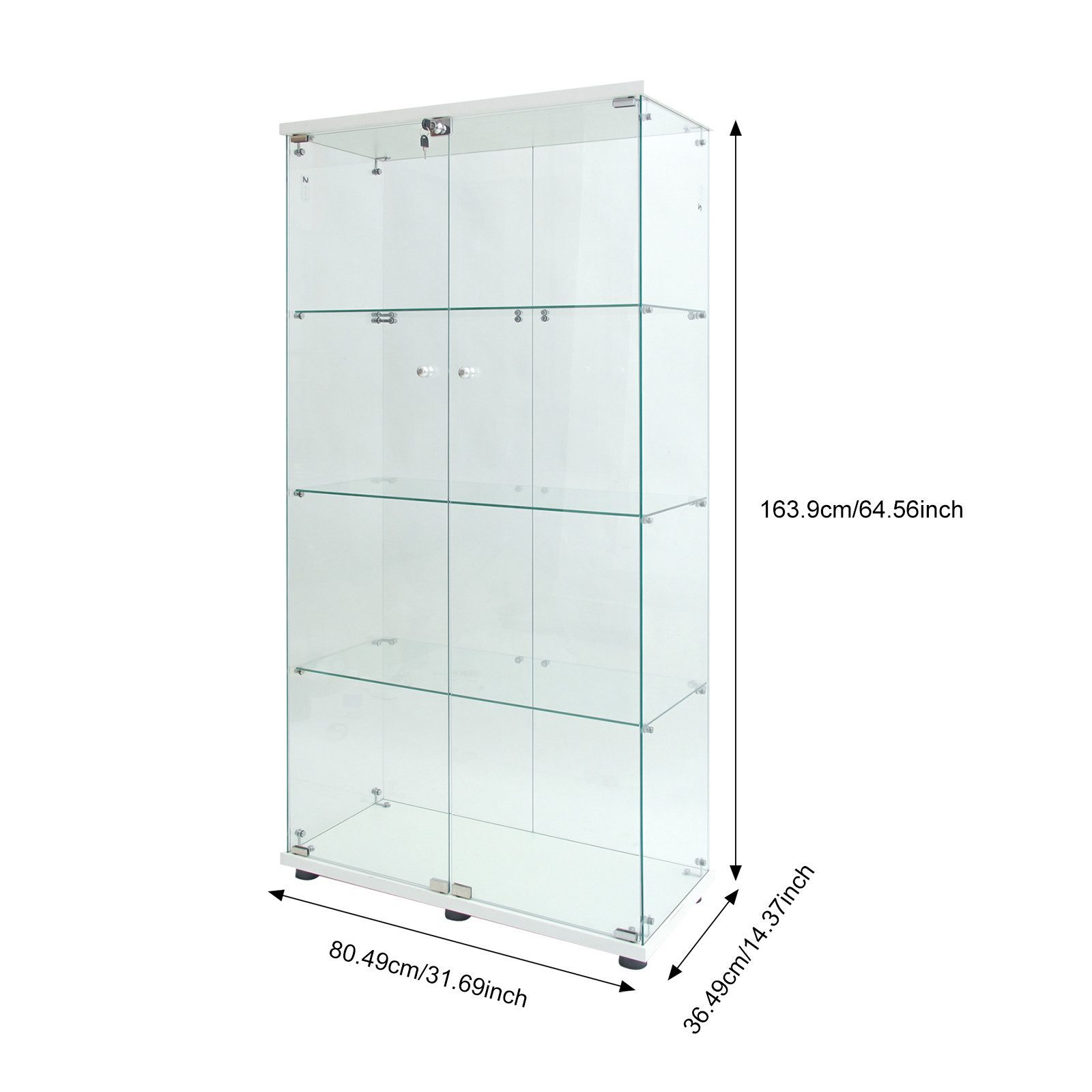 NMCXXO Glasvitrine Glasvitrine mit LED-Beleuchtung, modern und stilvoll Sta günstig online kaufen