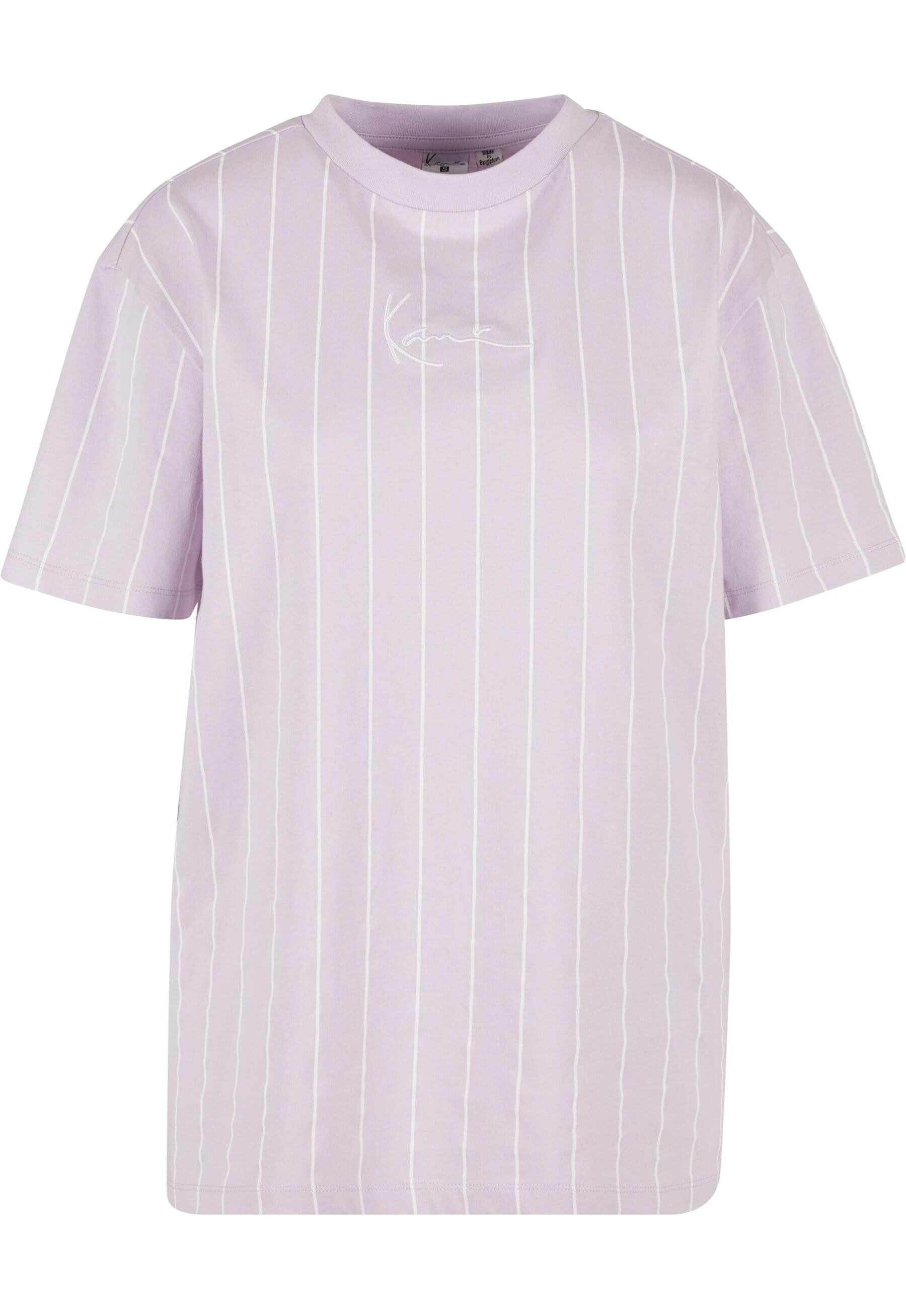 Karl Kani T-Shirt Karl Kani Small Signature Essential Pinstripe OS Tee lilac/white (1-tlg)