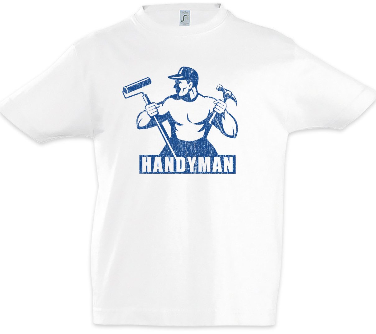 Print-Shirt Handyman III Kinder T-Shirt Handwerk Handwerker Heimwerker Hausmeister