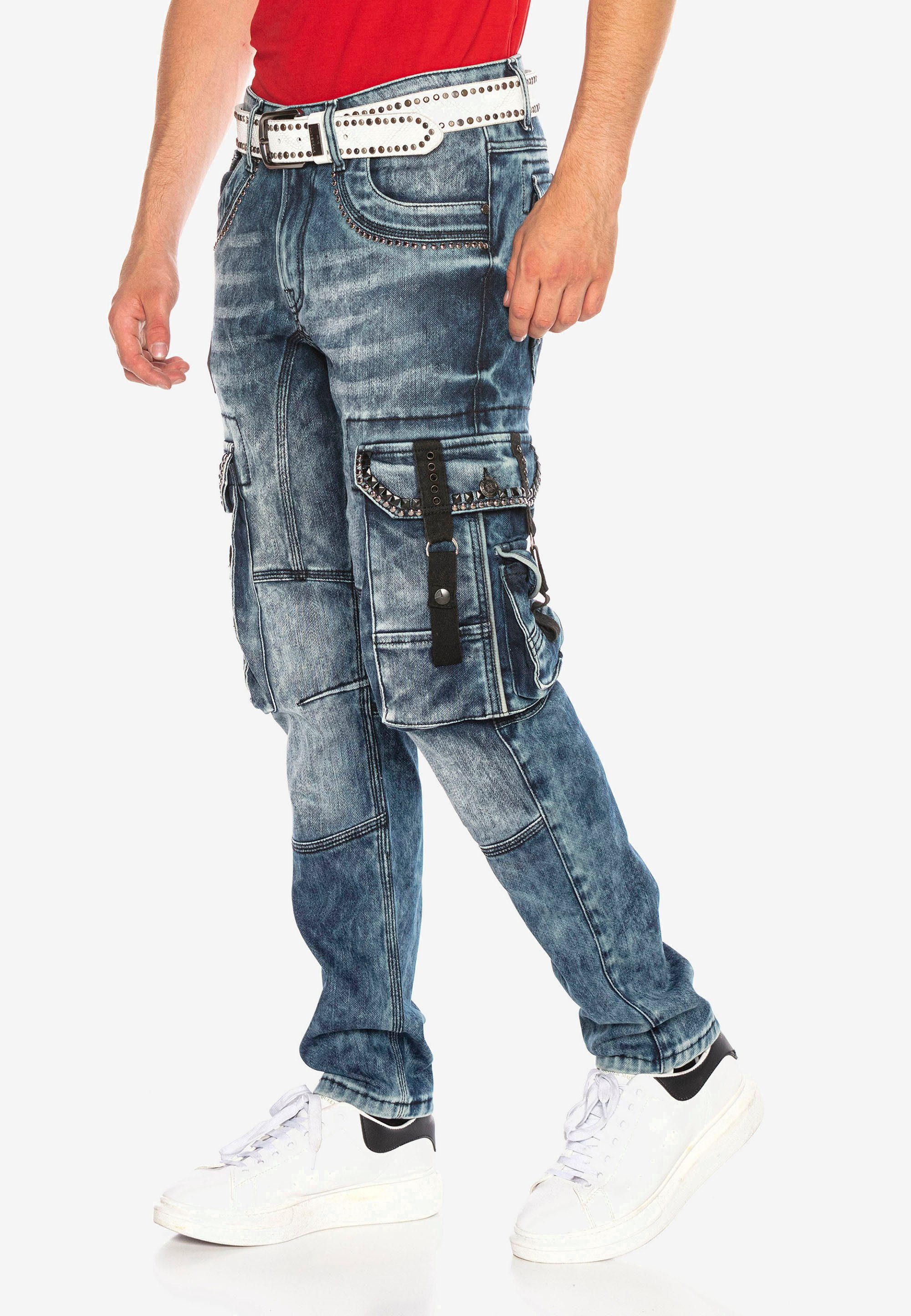 Baxx mit coolen & Cipo Bequeme Jeans Cargotaschen