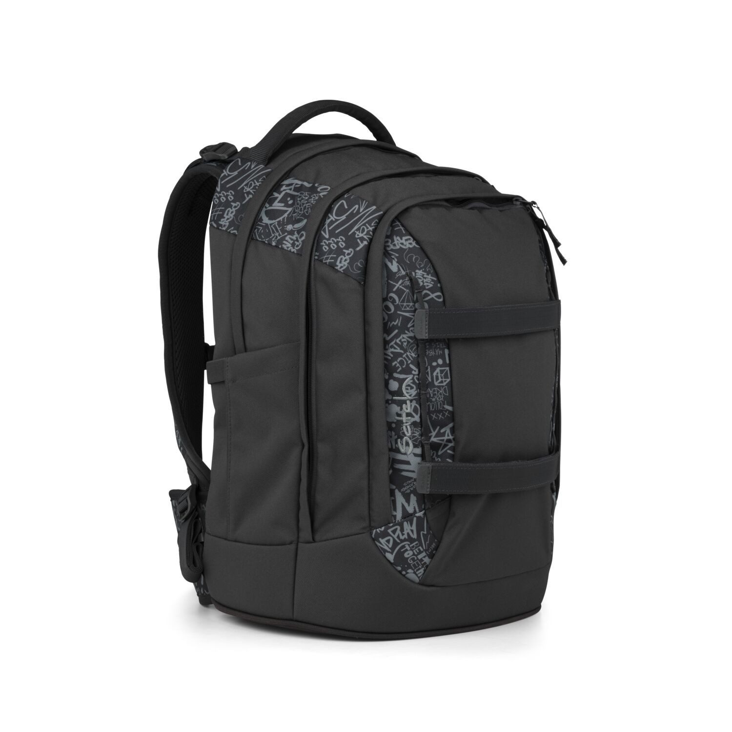 Satch Schulranzen Schulrucksack-Set PACK Street Ink 2-teilig (2-teilig), ergonomisch, Your-Size-System, 5 Fächer – Bild 2 von 5