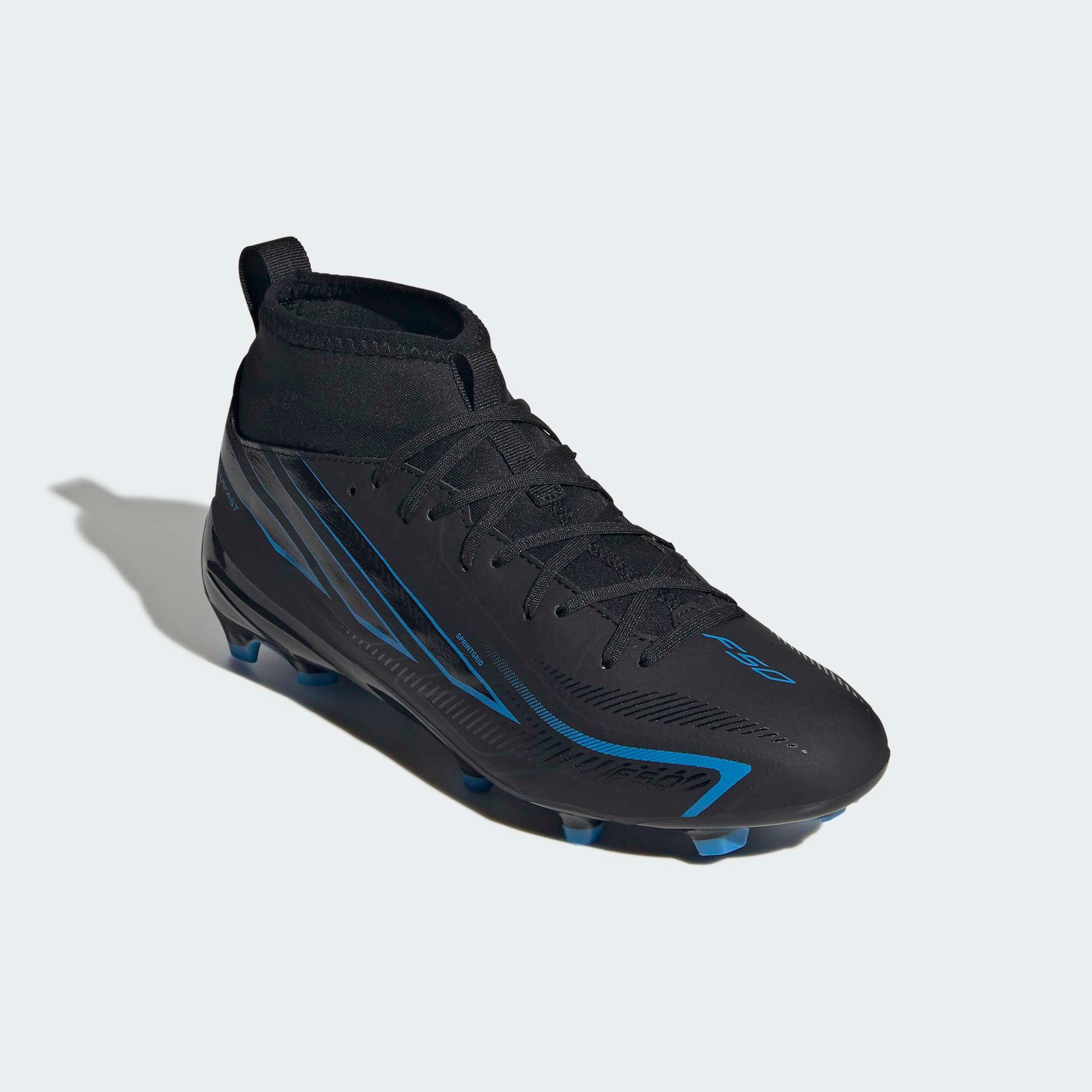 adidas Performance F50 HYPERFAST LEAGUE KIDS, FESTE BÖDEN, MITTELHOCH Fußballschuh für Rasen und feste Böden, Jugendliche & Kinder, gespielt bei der WM