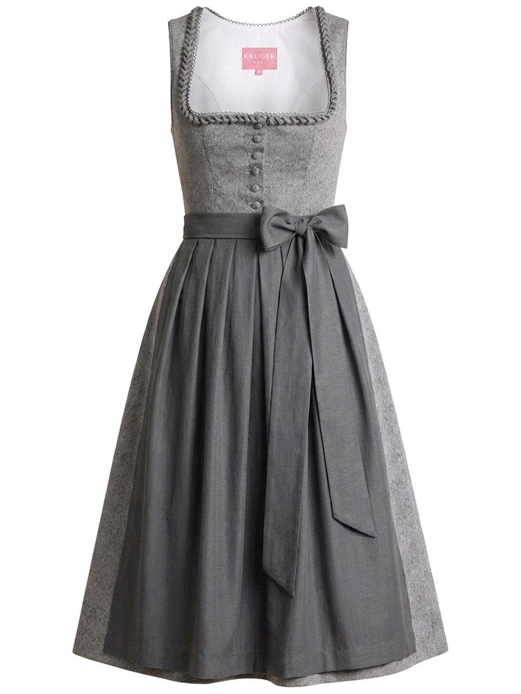 Krüger Madl Dirndl Dirndl Cyndra 70cm Länge grau