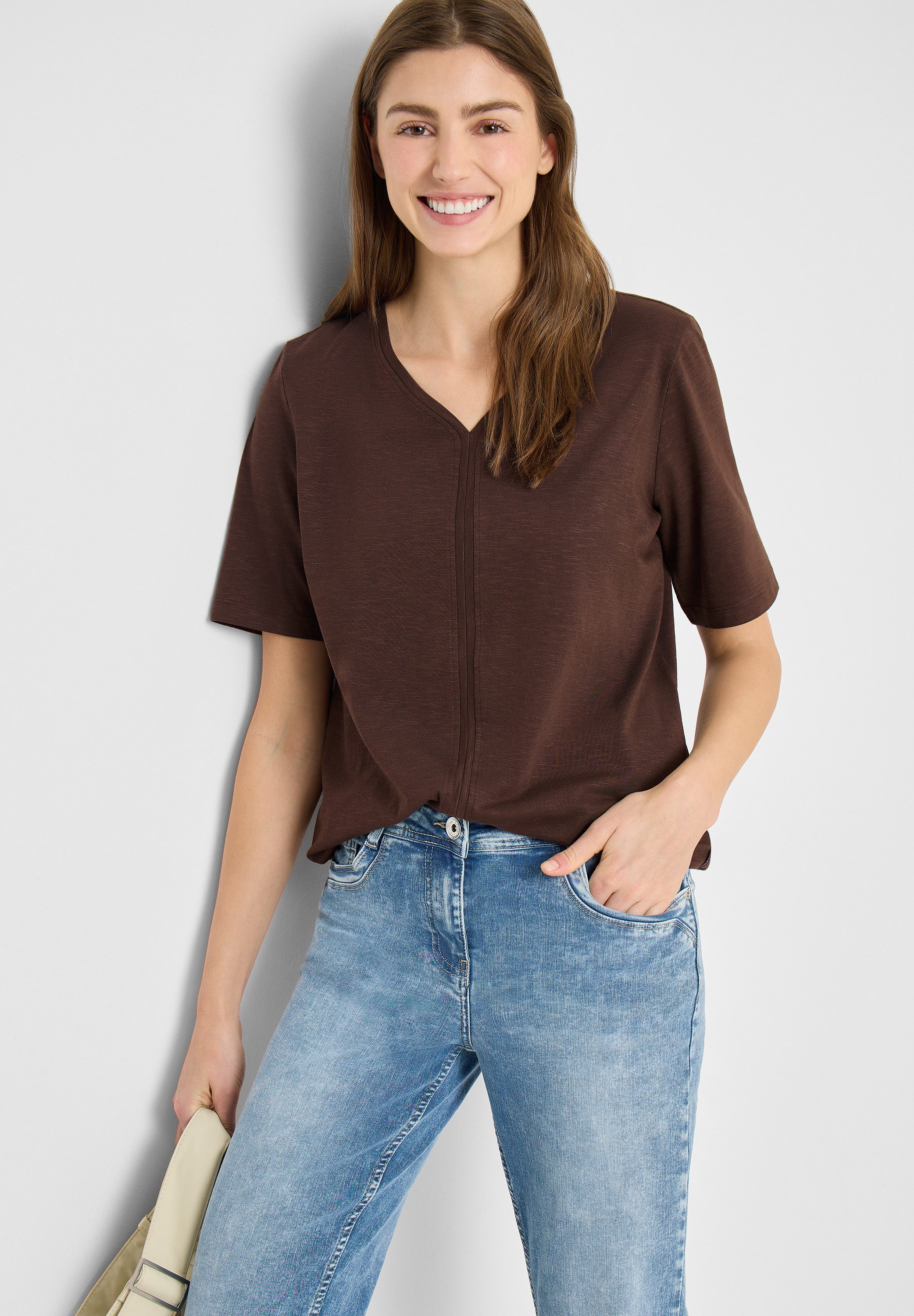 CECIL T-Shirt in Unifarbe günstig online kaufen
