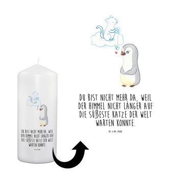 Mr. & Mrs. Panda Grabkerze Trauer Katze - Weiß - Grablicht, Tier, Trauerkerze, Gestorben, Kerze, (1-tlg), Kunstvolles Motiv