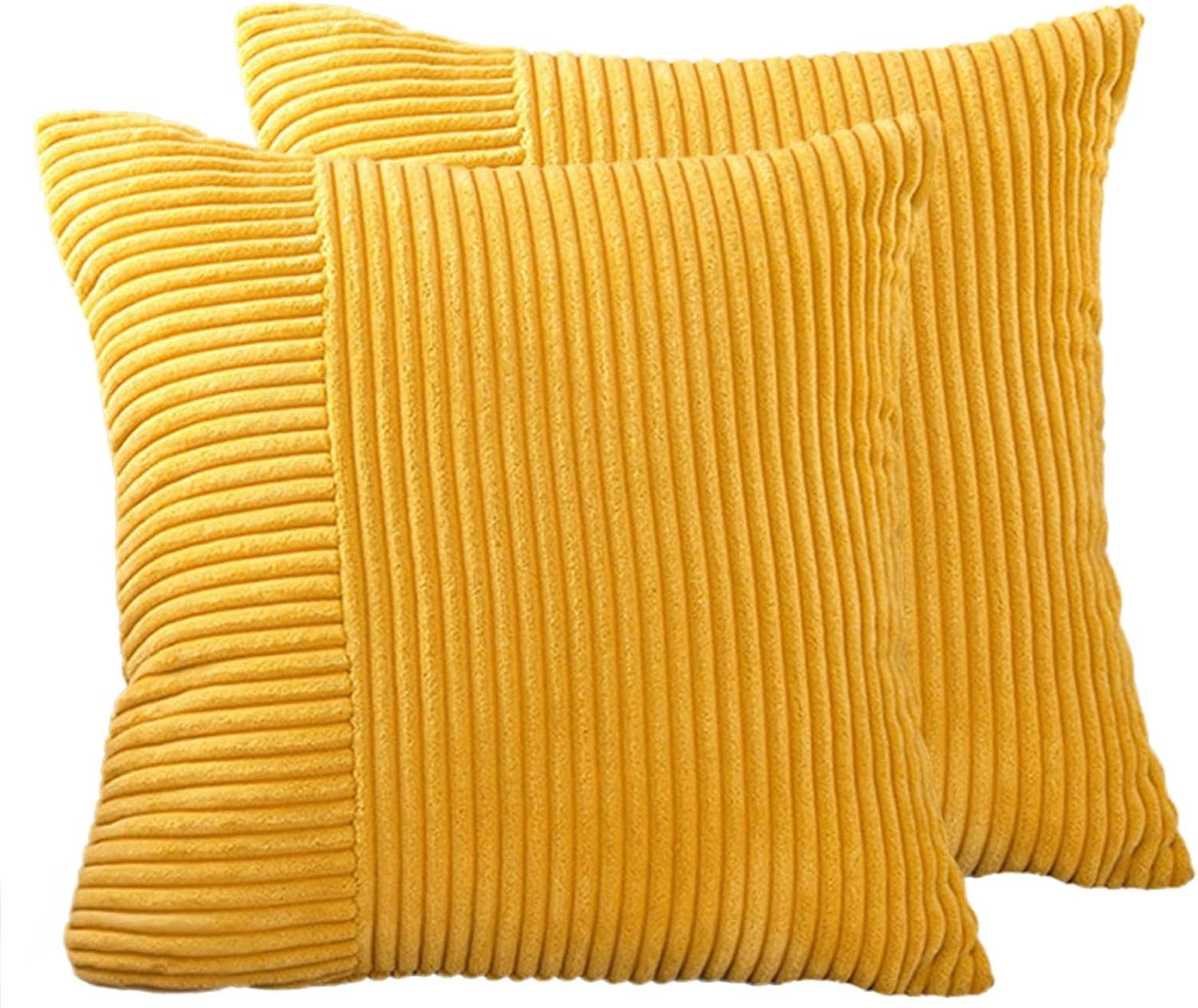 Kaket Kissenbezug 2er-Set Gestreifte Zierkissenbezüge weiche flauschige 45x günstig online kaufen