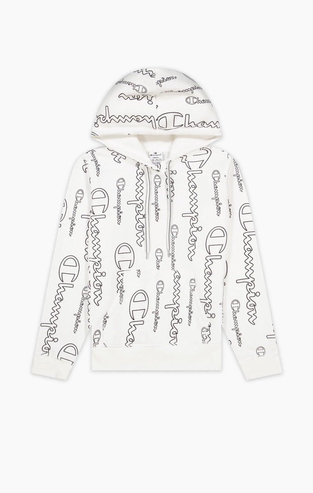 Champion Kapuzenpullover (Hoodie) American Classic Graphic Logo Schriftzug weiss Damen