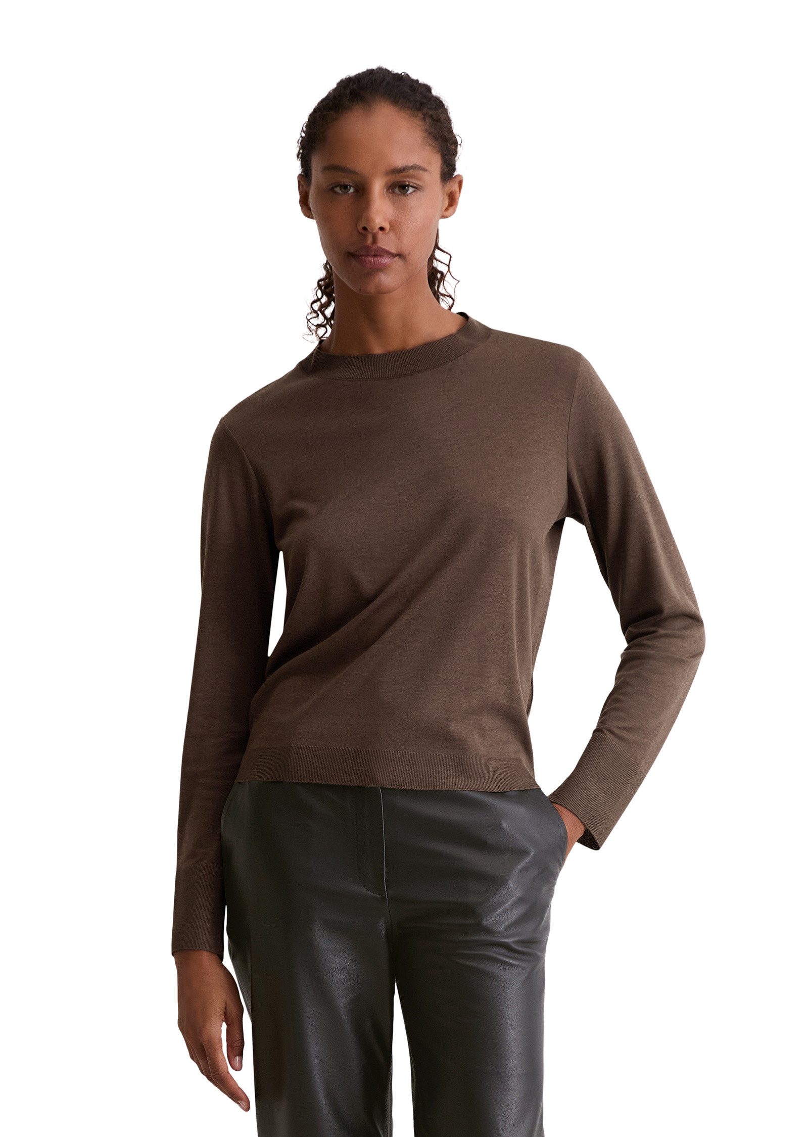 Marc O'Polo Langarmshirt aus TENCEL™ Lyocell-Baumwolle-Mix günstig online kaufen