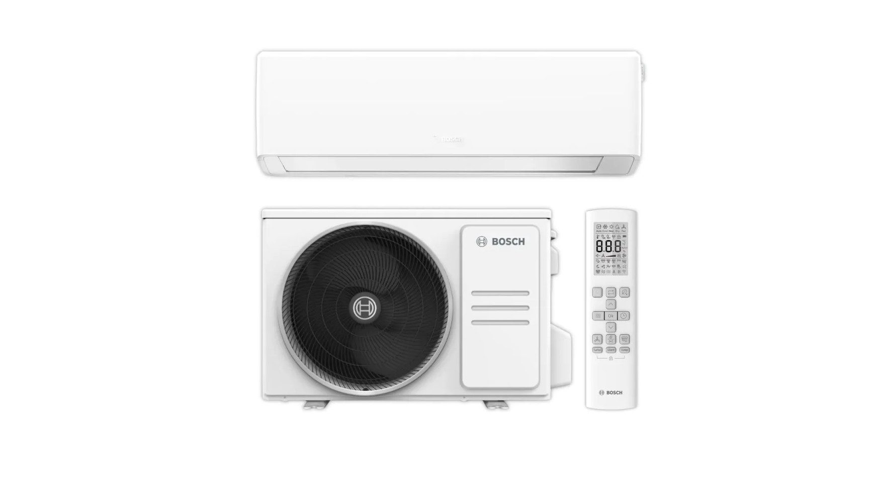BOSCH Split-Klimagerät CL7000i 35 E, 3,4 kW Komplett-Set (7733703120)