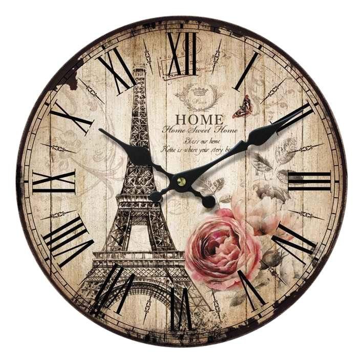 OTTO home Wanduhr "Eiffelturm I" (römische Ziffern, 34 cm)
