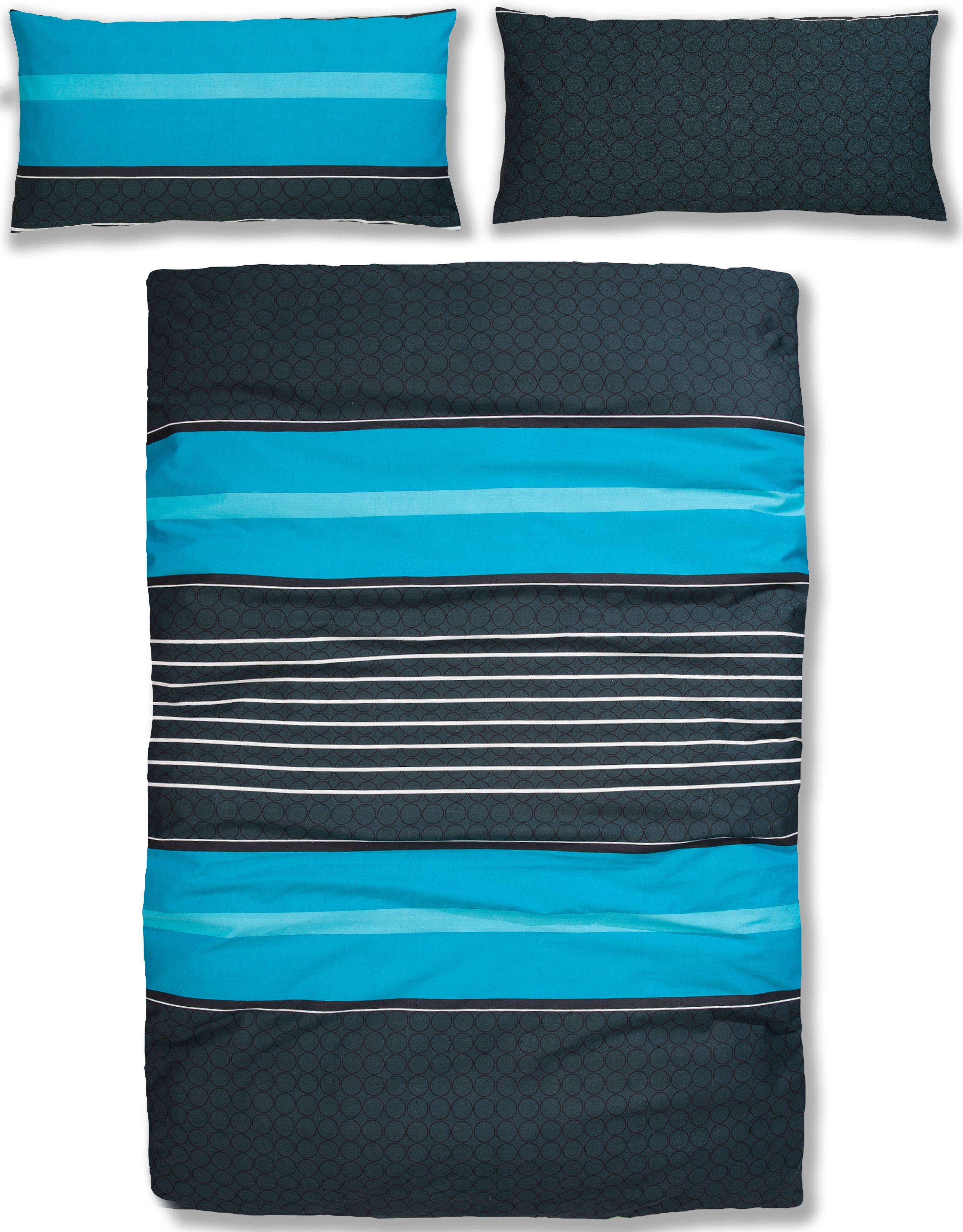 my home Bettwäsche Circle, Polycotton, 2 teilig, Bettwäsche aus Baumwolle m günstig online kaufen