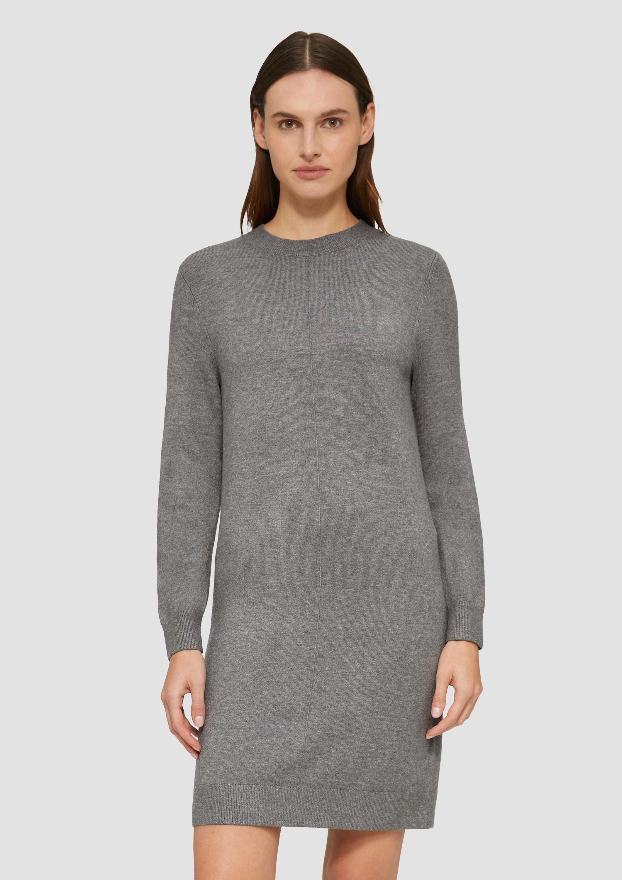 s.Oliver Minikleid Kleid Feinstrickkleid mit Naht-Details günstig online kaufen