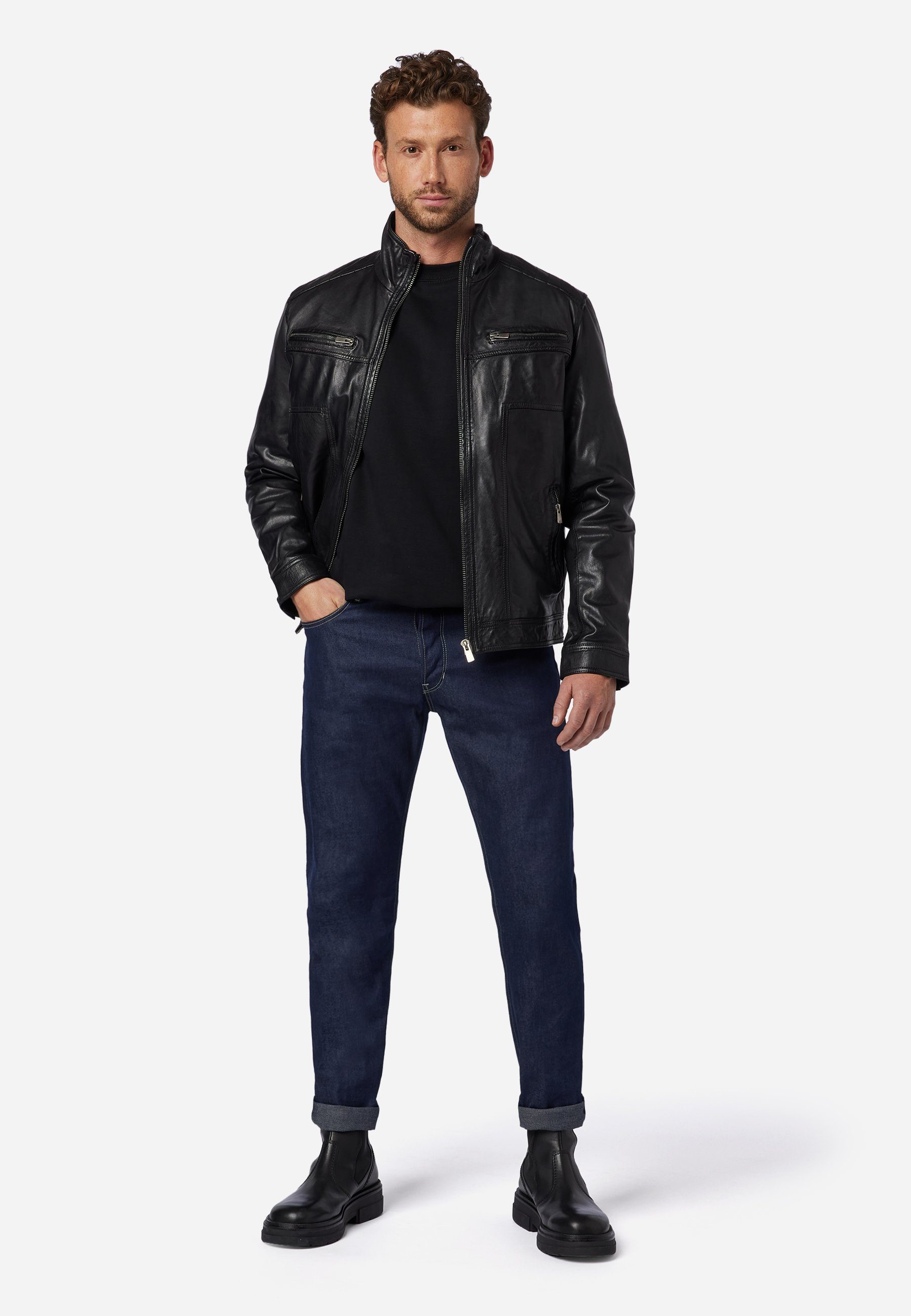RICANO Lederjacke Albert Hochwertiges Lamm-Nappa-Leder günstig online kaufen