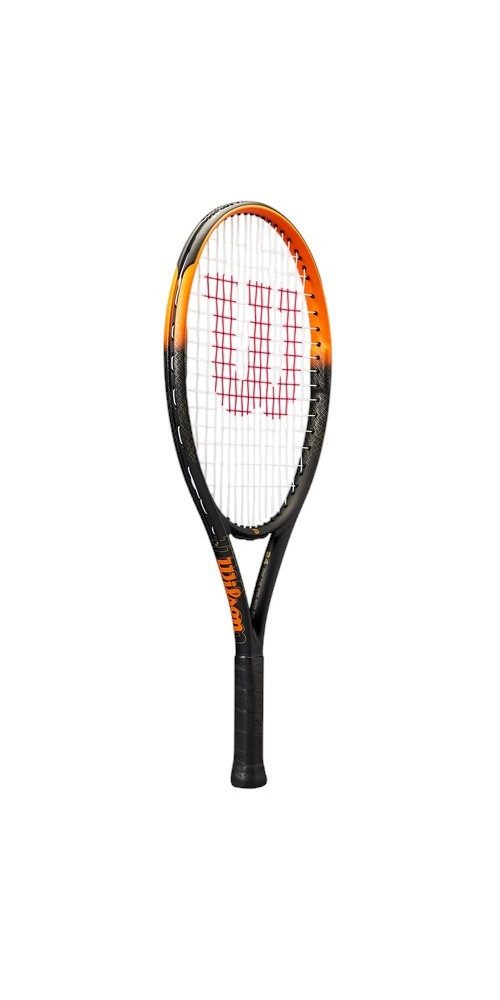 Wilson Tennisschläger Burn Spin JR 24in (8-10 Jahre) 2025 schwarz/orange - besaitet