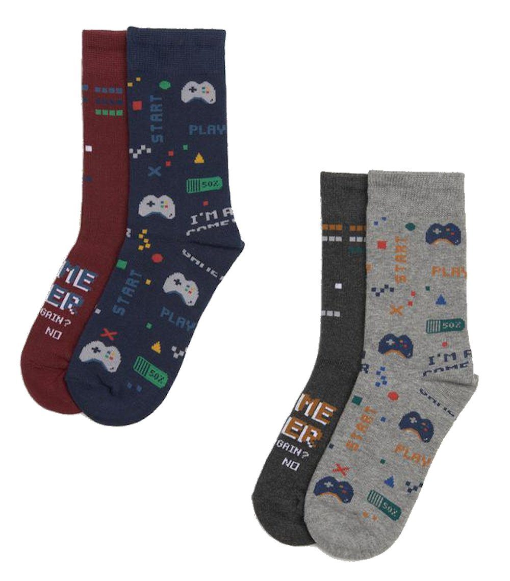Socken Ysabel Mora 4er Pack Jungen Socken Strümpfe Controller mehrfarbig
