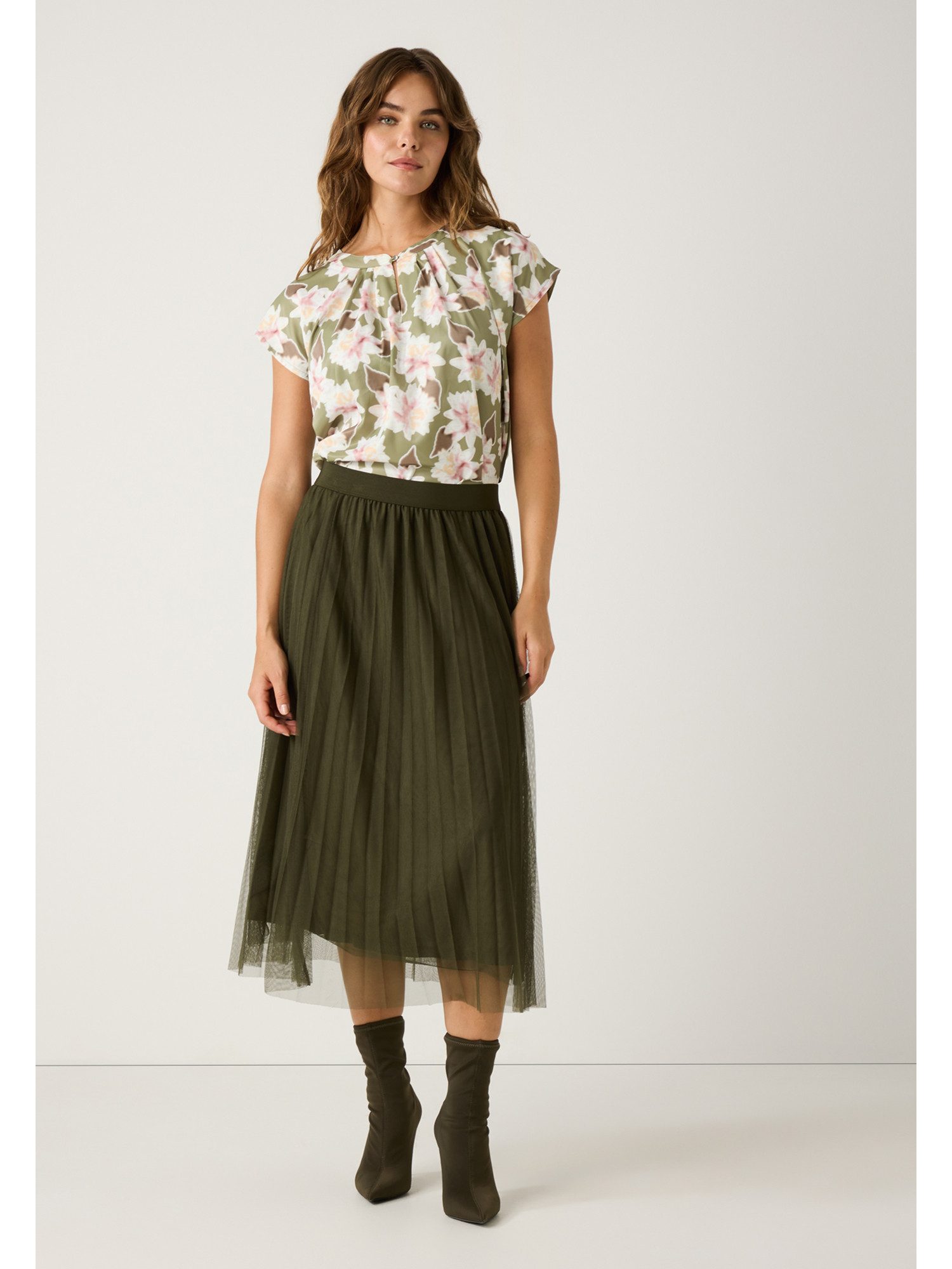 MORE&MORE Blusenshirt Shirtbluse, Materialmix günstig online kaufen