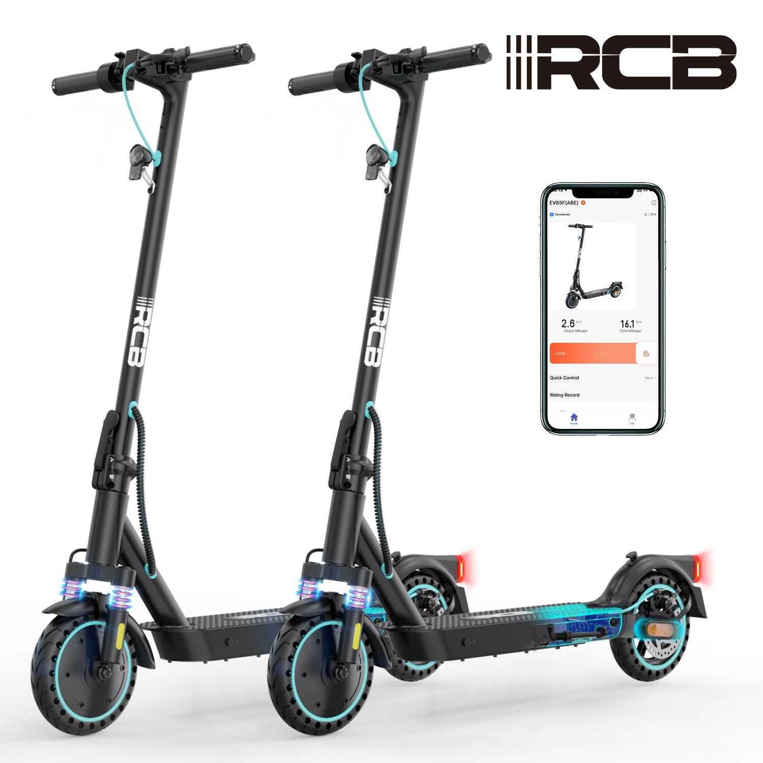 E-Scooter EV85F ABE, wendiger handlicher Elektroroller mit Straßenzulassung