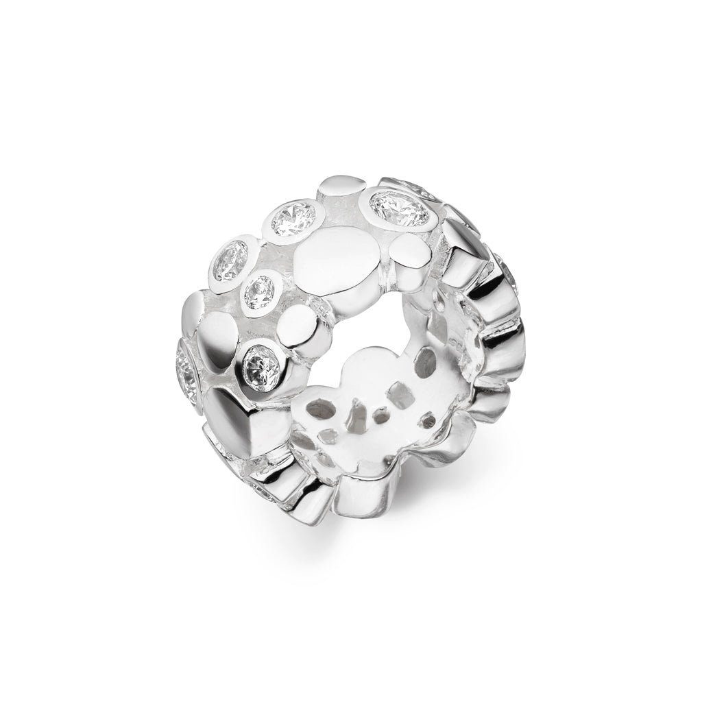 SKIELKA DESIGNSCHMUCK Silberring Silber Ring "Glamour" (Sterling Silber 925), hochwertige Goldschmiedearbeit aus Deutschland