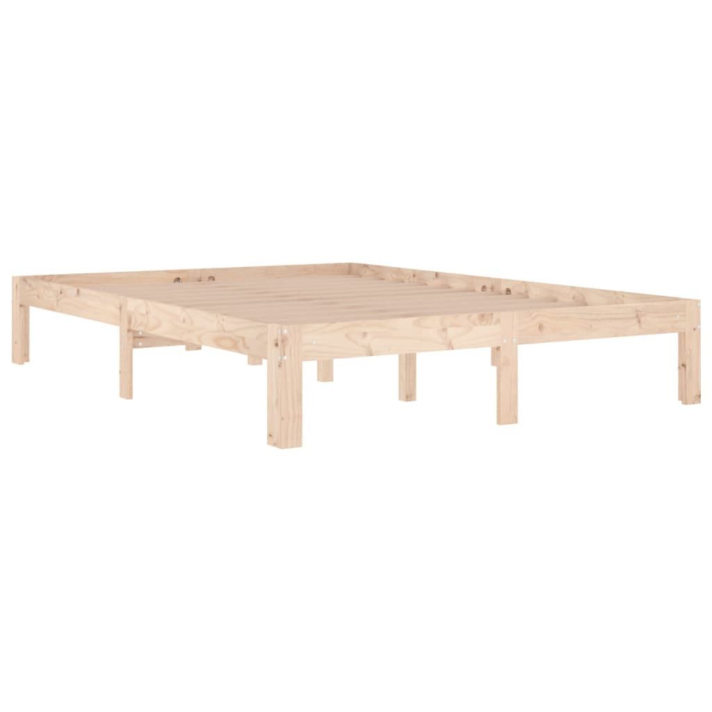 vidaXL Bett Massivholzbett 135x190 cm günstig online kaufen