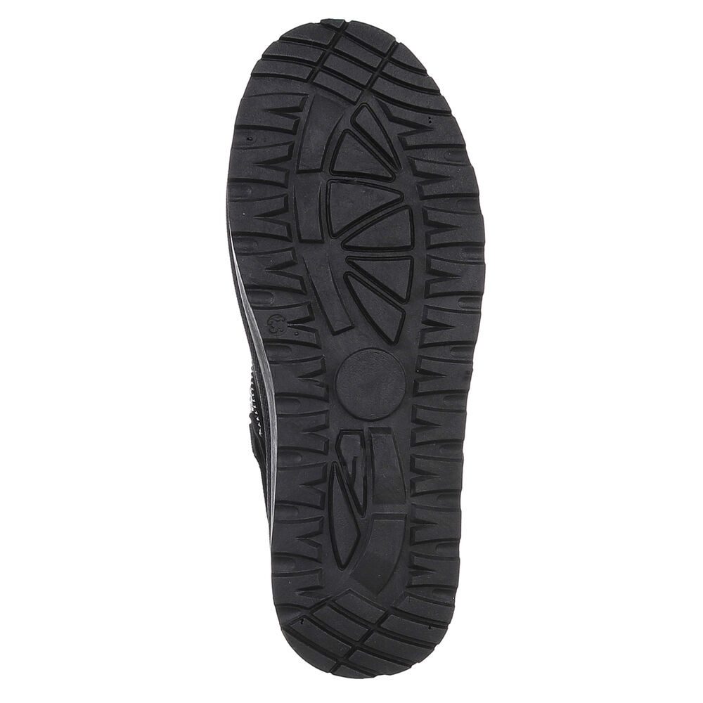 Ital-Design Bequeme Freizeitschuhe mit Riemen für Damen Snowboots (90169614) Flach Stiefeletten in Schwarz