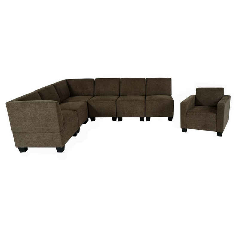 MCW Sofa Moncalieri-6-1-S, Set 7 Teile, Moderner Lounge-Stil, Clipsystem, Abgerundete Ecken und Kanten