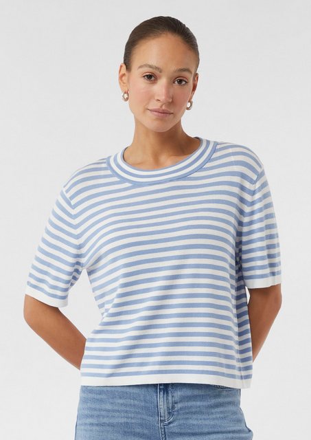 comma casual identity Kurzarmshirt Kurzarm-Pullover aus Feinstrick im Boxy günstig online kaufen